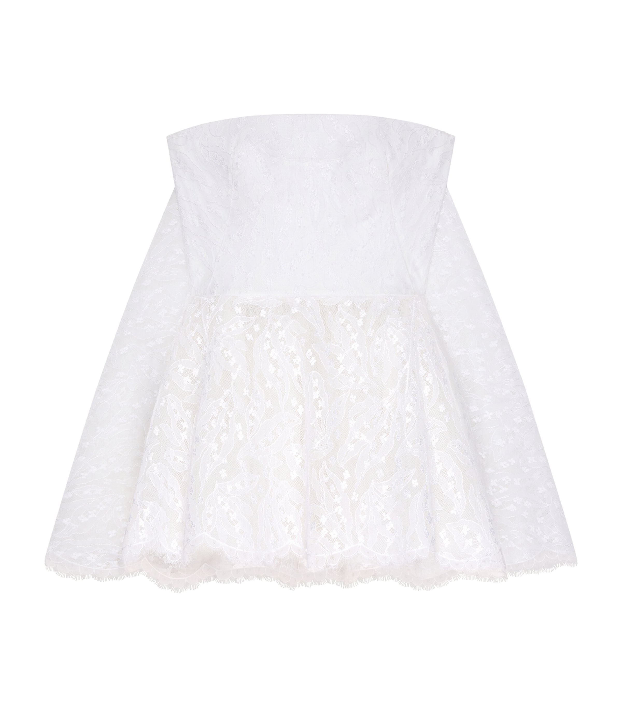 Givenchy Lace Strapless Mini Cape Dress