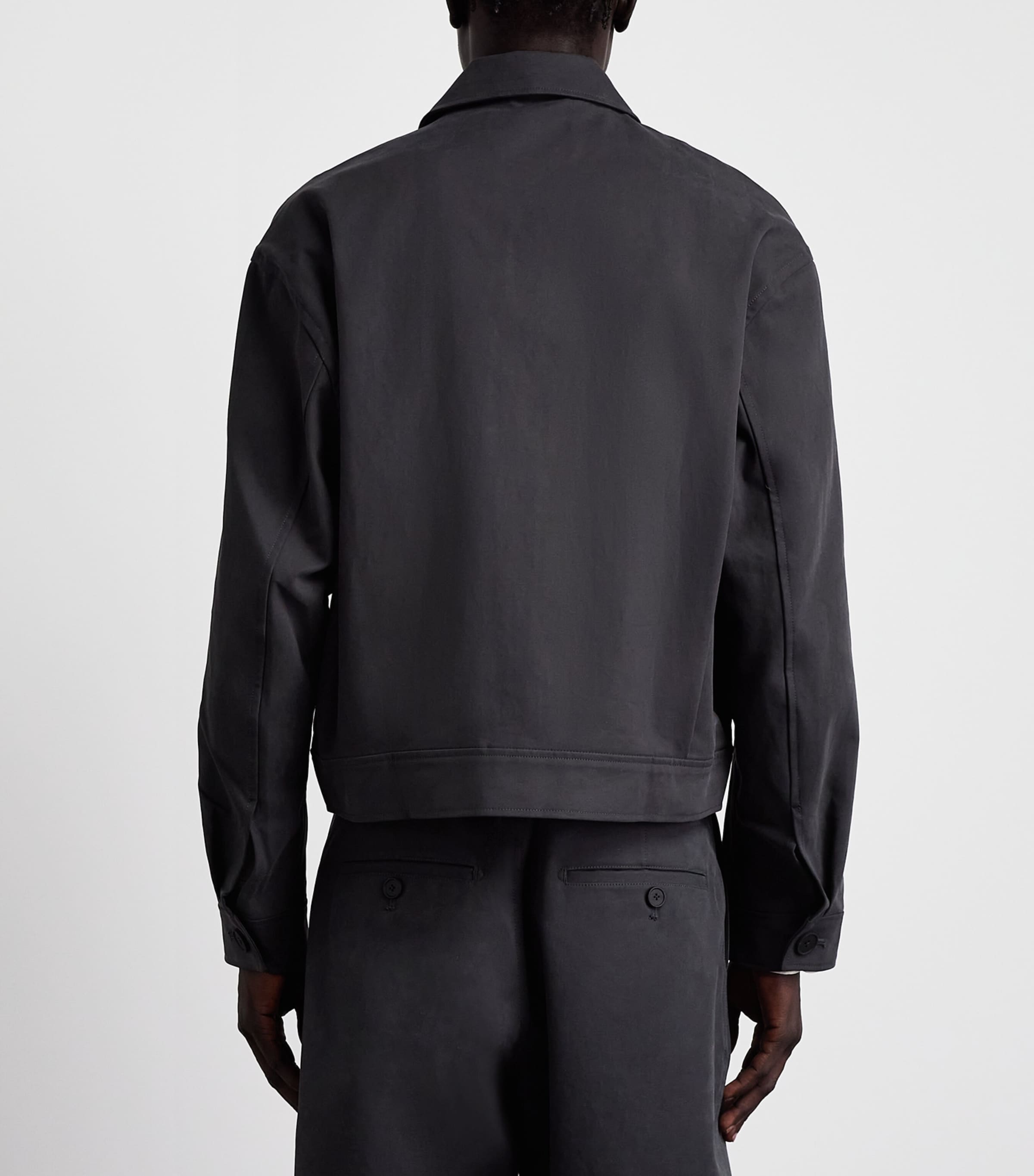 Studio Nicholson Mens Cotton Concealed Placket Overshirt Ore Image 5