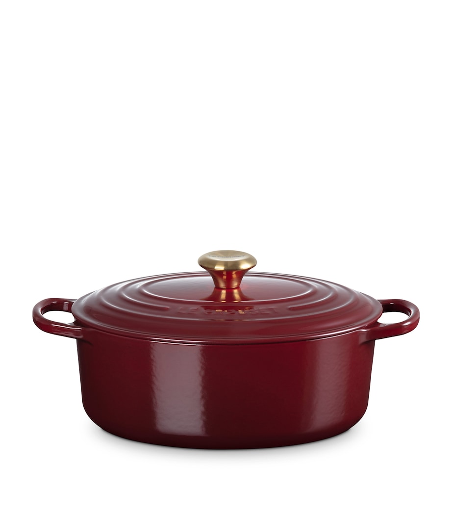 Cast Iron Oval Casserole Dish (29cm) GARNET Image 7