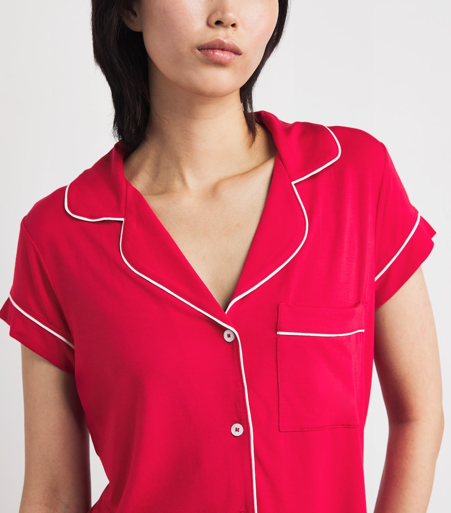 Gisele Short Pyjama Set HOLLY RED/IVORY Image 4