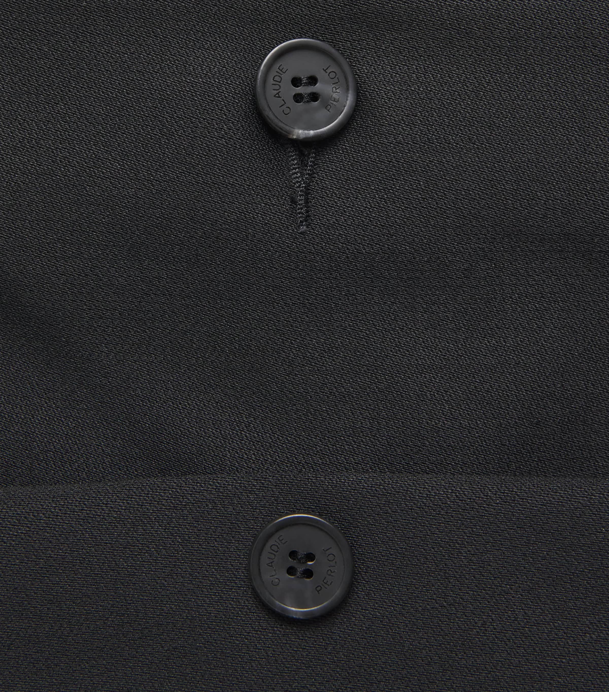 Button Pleat Waistcoat BLACK Image 5