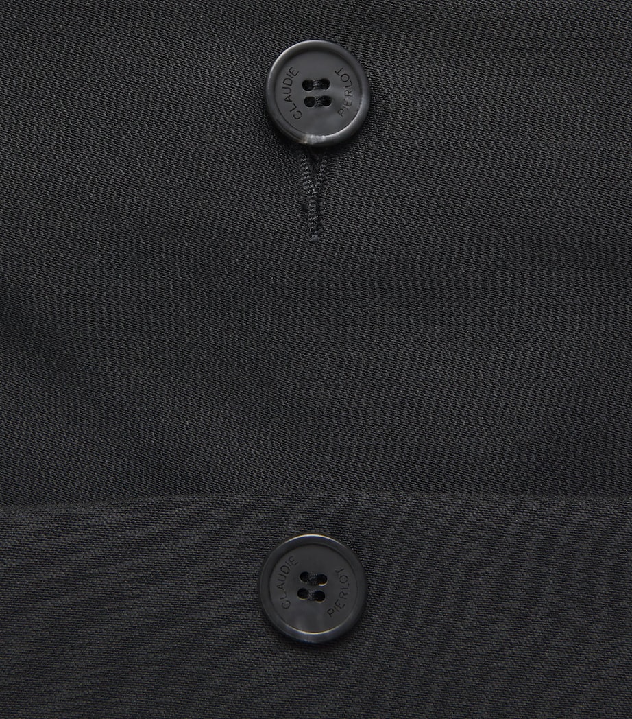 Button Pleat Waistcoat BLACK Image 5