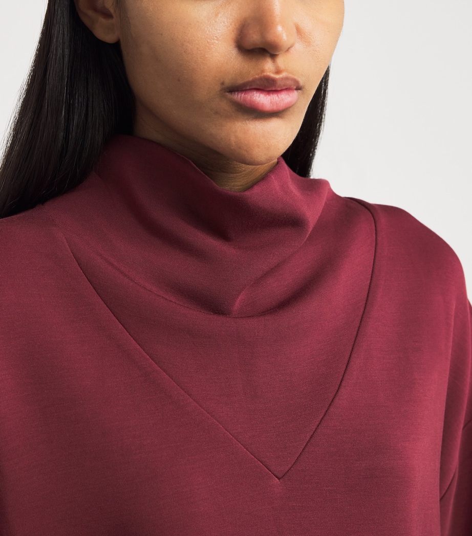 Cowl-Neck Betsy Sweatshirt NEW MAROON Image 6