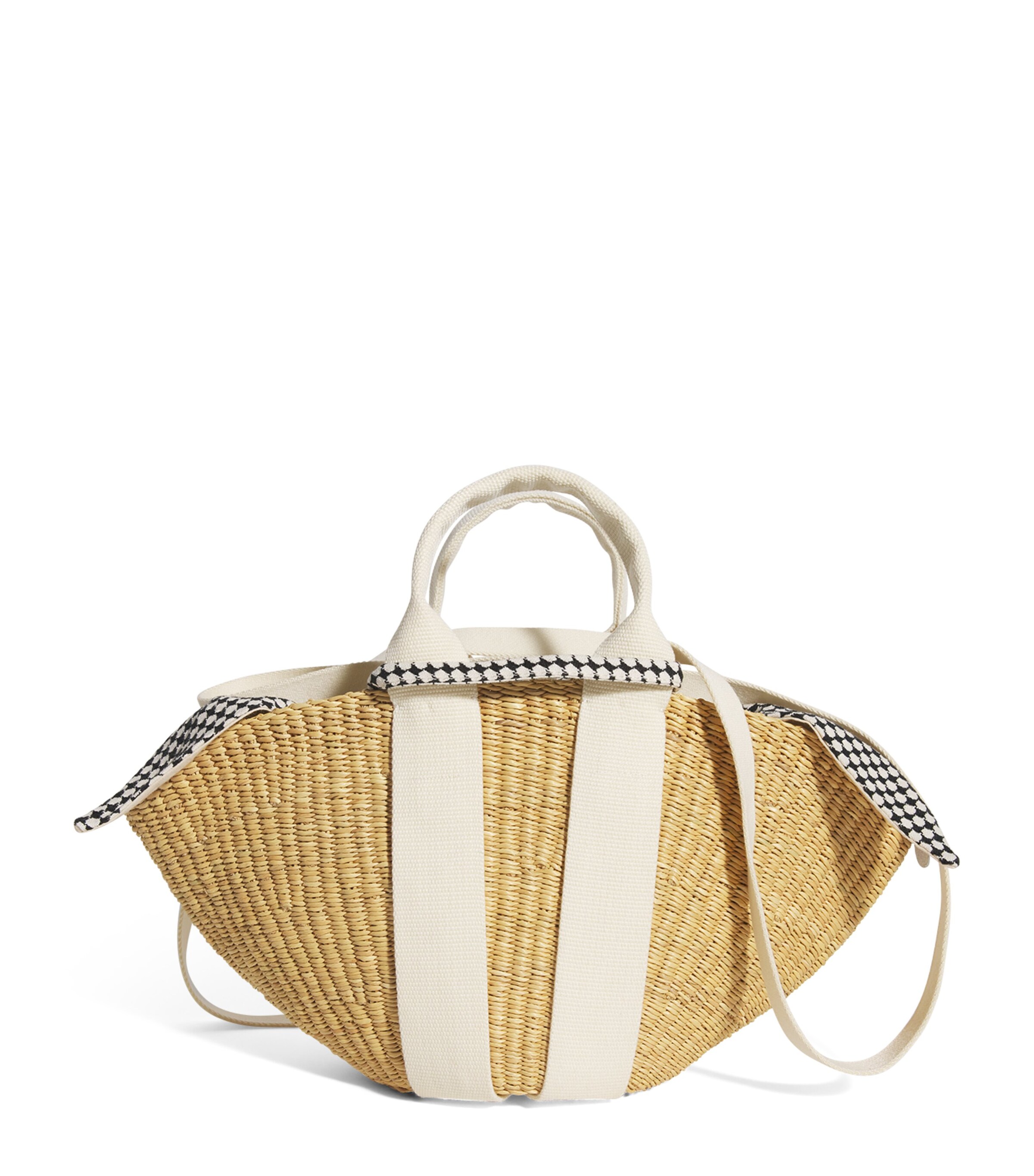 Muun Mini Straw Sophie Tote Bag Natrual Ecru Delft T Image 1