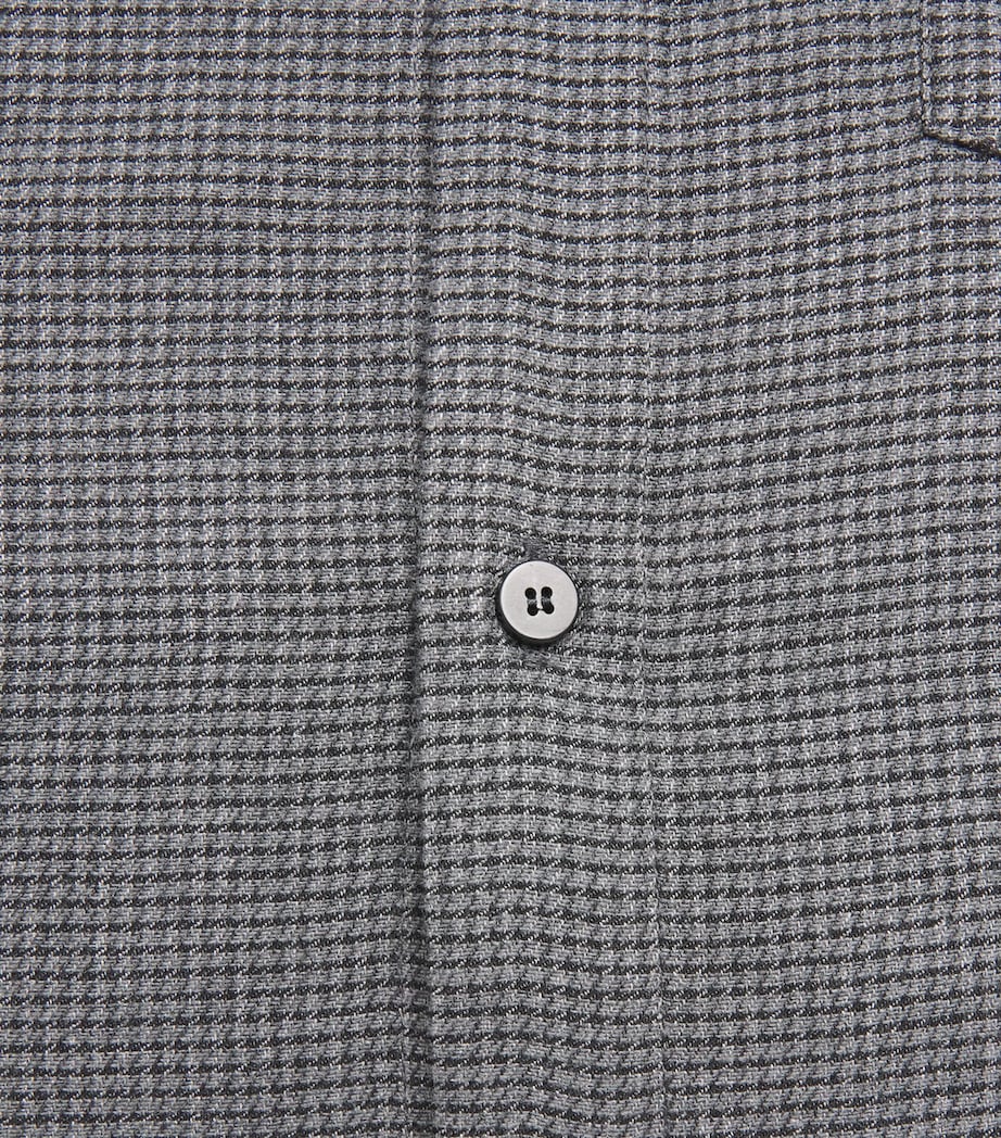 Won Hundred Mens Check Maza Shirt Blckened Pearl Comb Image 5