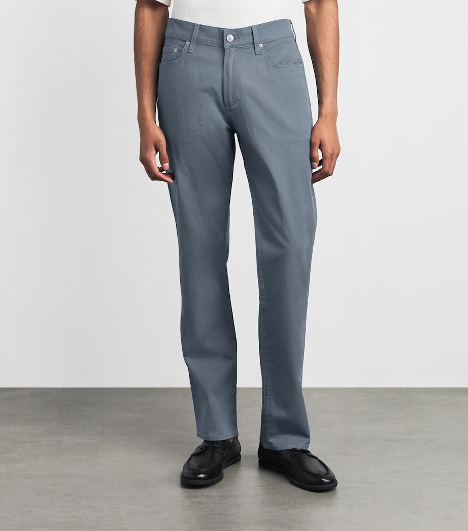 Citizens of Humanity Mens Cotton-Linen Elijah Straight Jeans Stone Blue Image 4