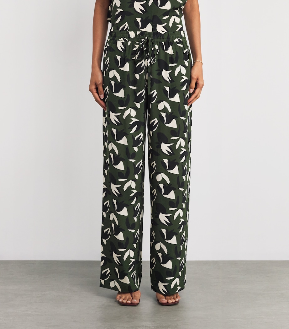 Silk Printed Trousers AGAVE Image 3