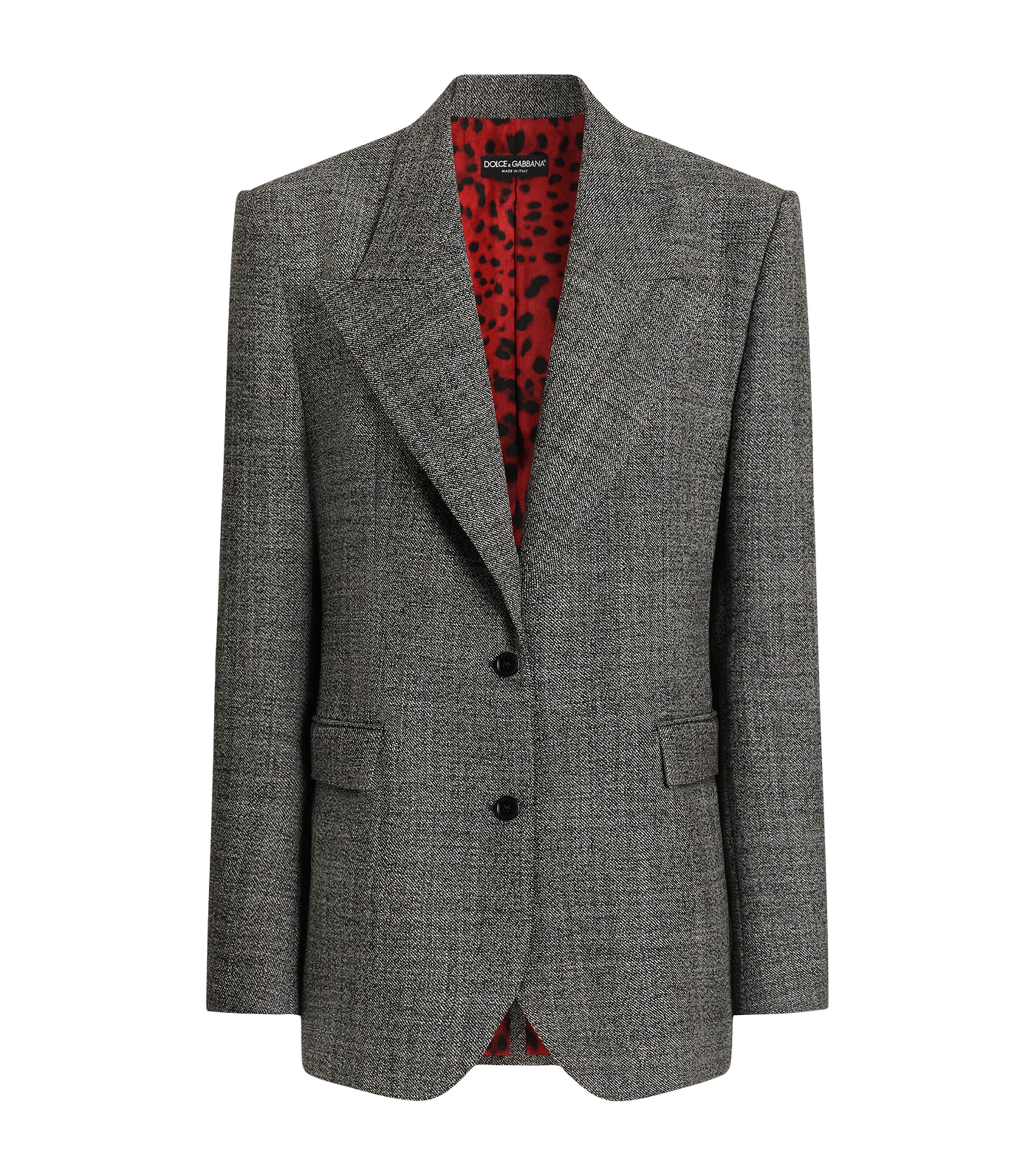 Dolce&Gabbana Womens Virgin Wool Oversized Blazer Fantasy (not P Image 1