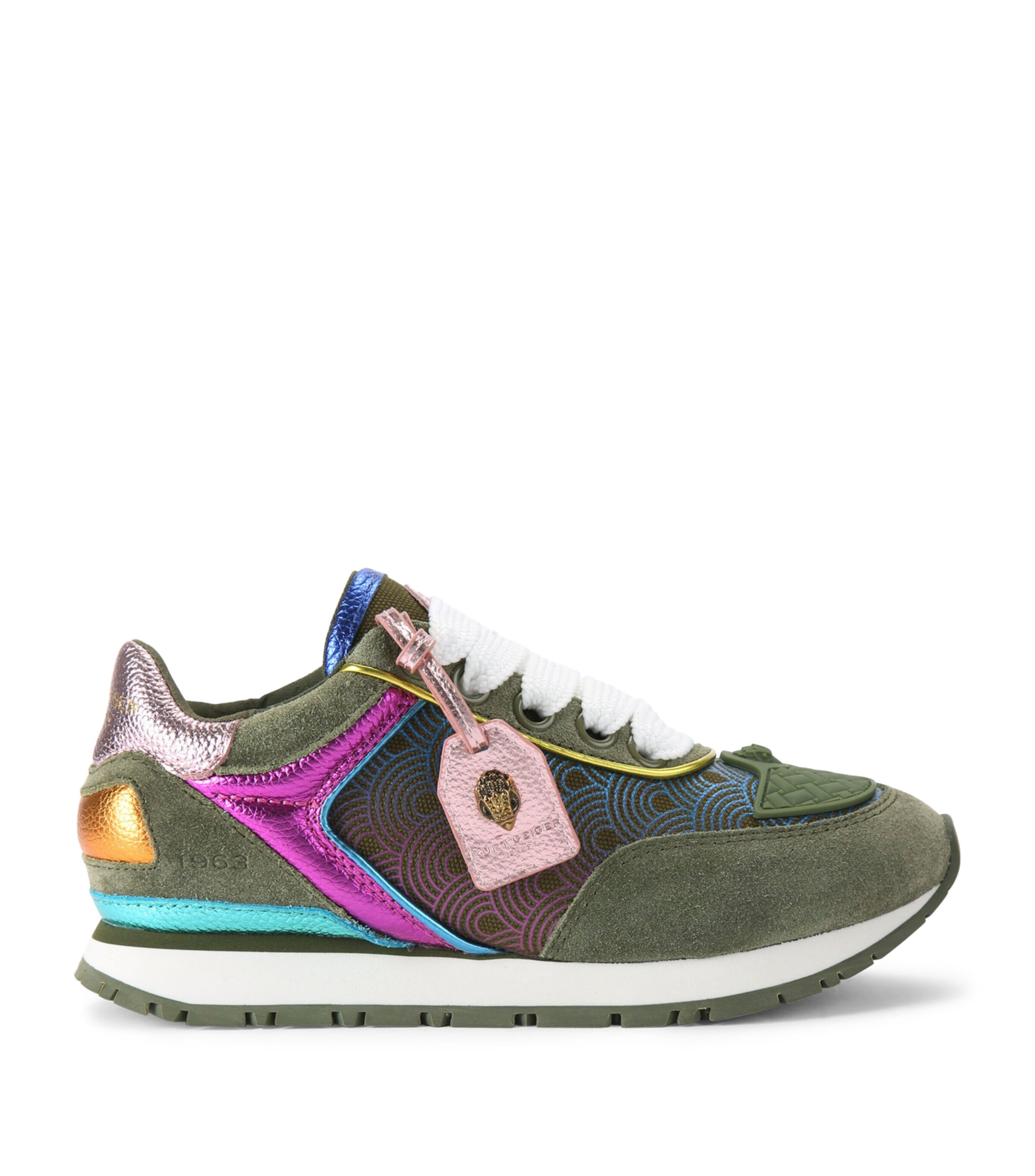 Shop Kurt Geiger Southbank Tag Runner Sneakers In Green