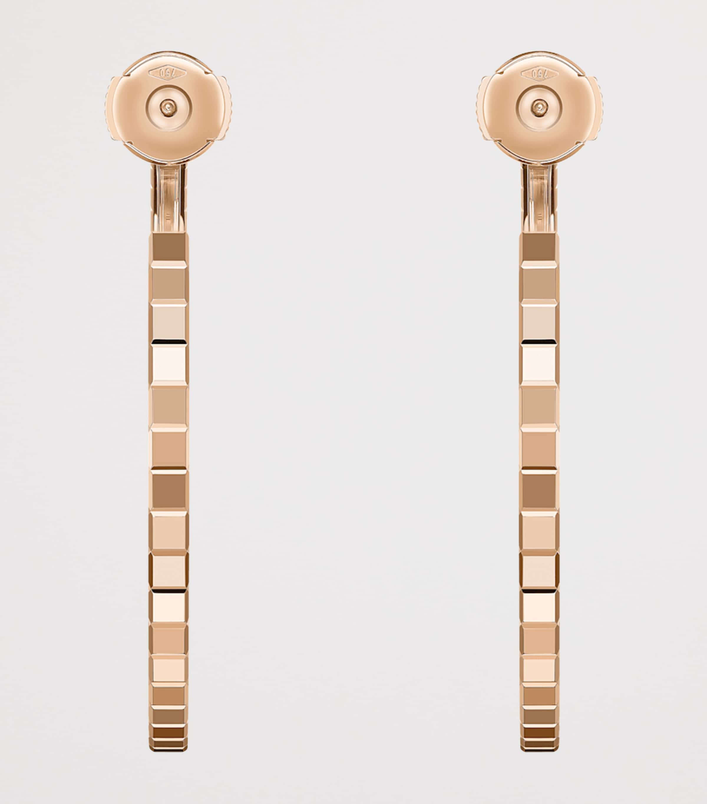 Rose Gold Ice Cube Hoop Earrings 18K ROSE GOLD Image 4