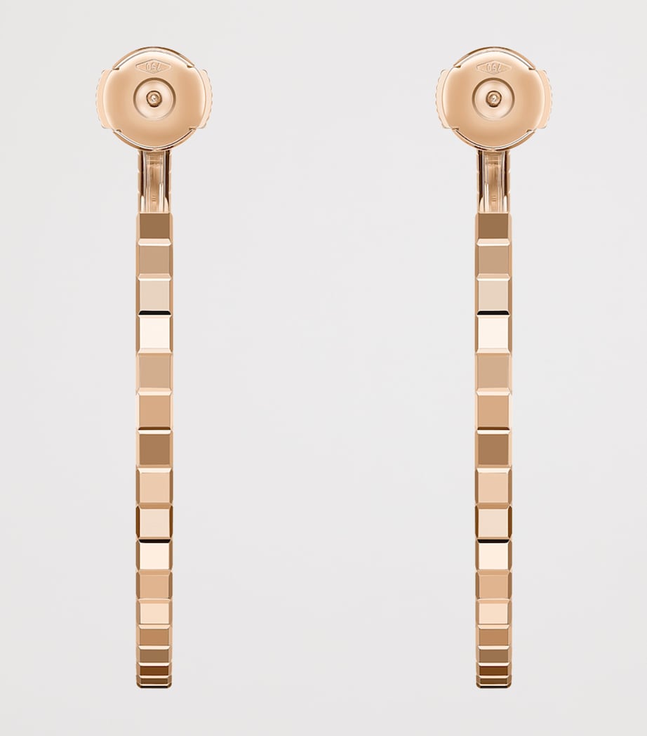 Rose Gold Ice Cube Hoop Earrings 18K ROSE GOLD Image 4