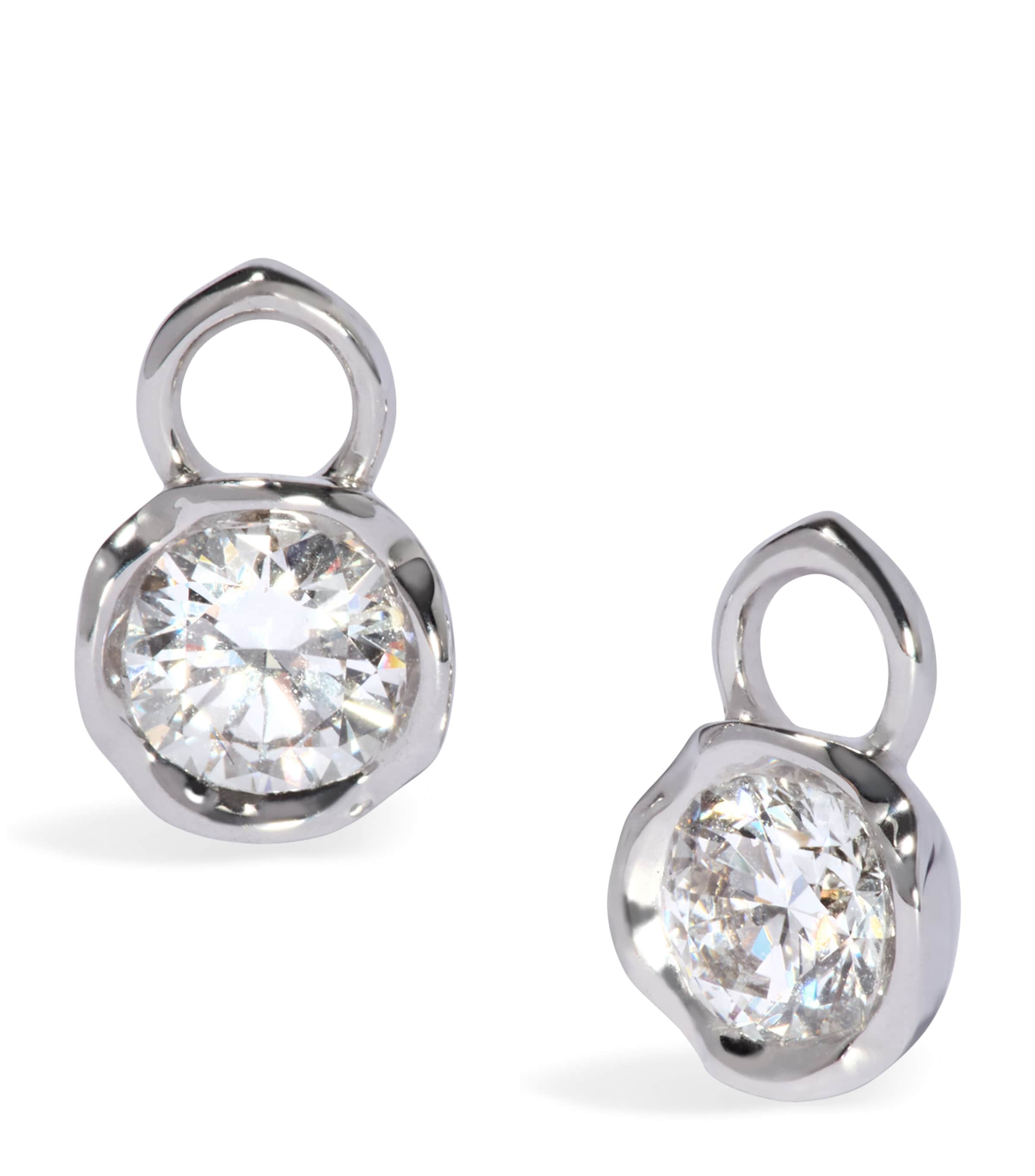 Annoushka White Gold And Diamond Whoopsie Daisy Earring Drops In Metallic