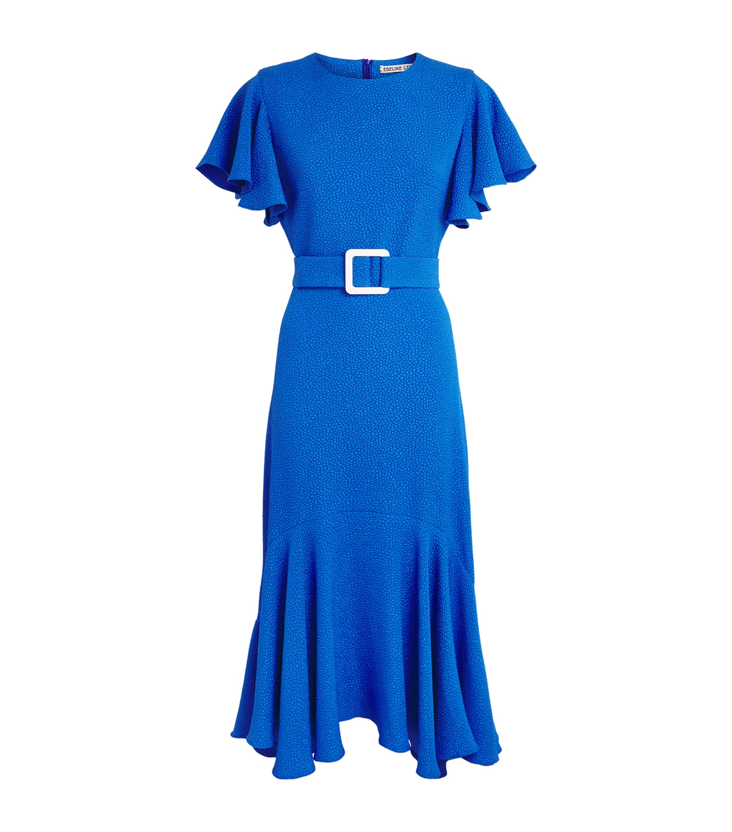 Edeline Lee Womens Jacquard Dada Midi Dress Royal Blue Image 1