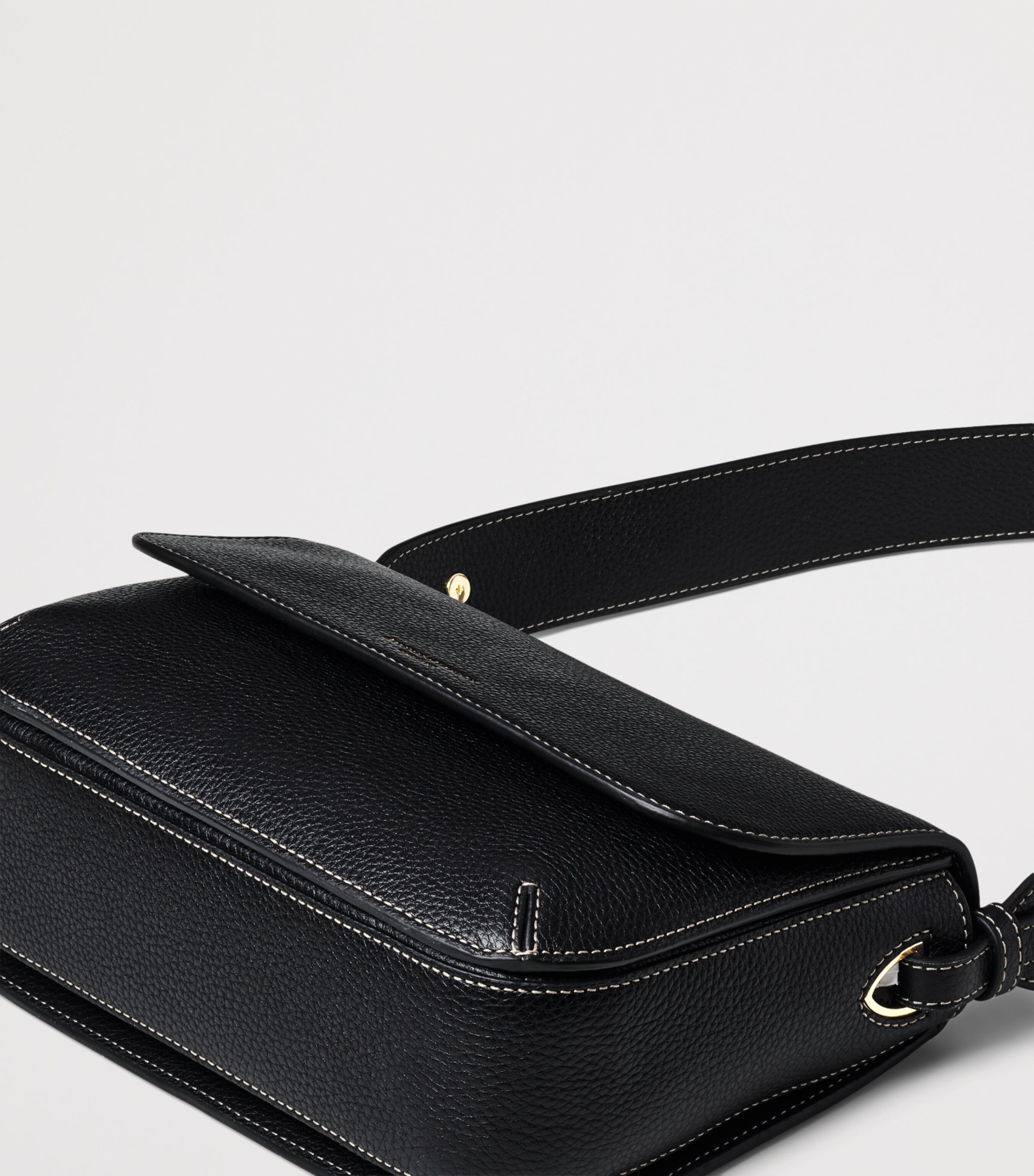 Aspinal Of London Large Leather Ella Cross-Body Bag Black Image 6