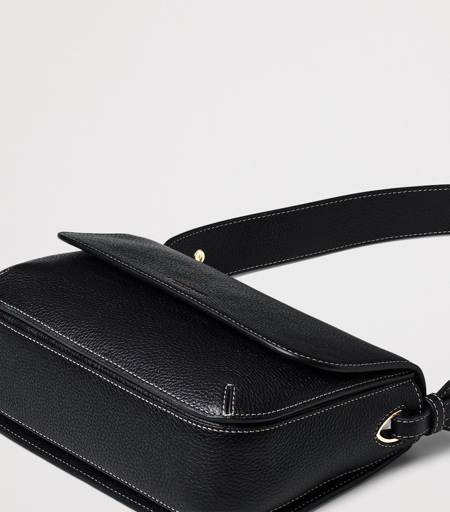 Aspinal Of London Large Leather Ella Cross-Body Bag Black Image 6
