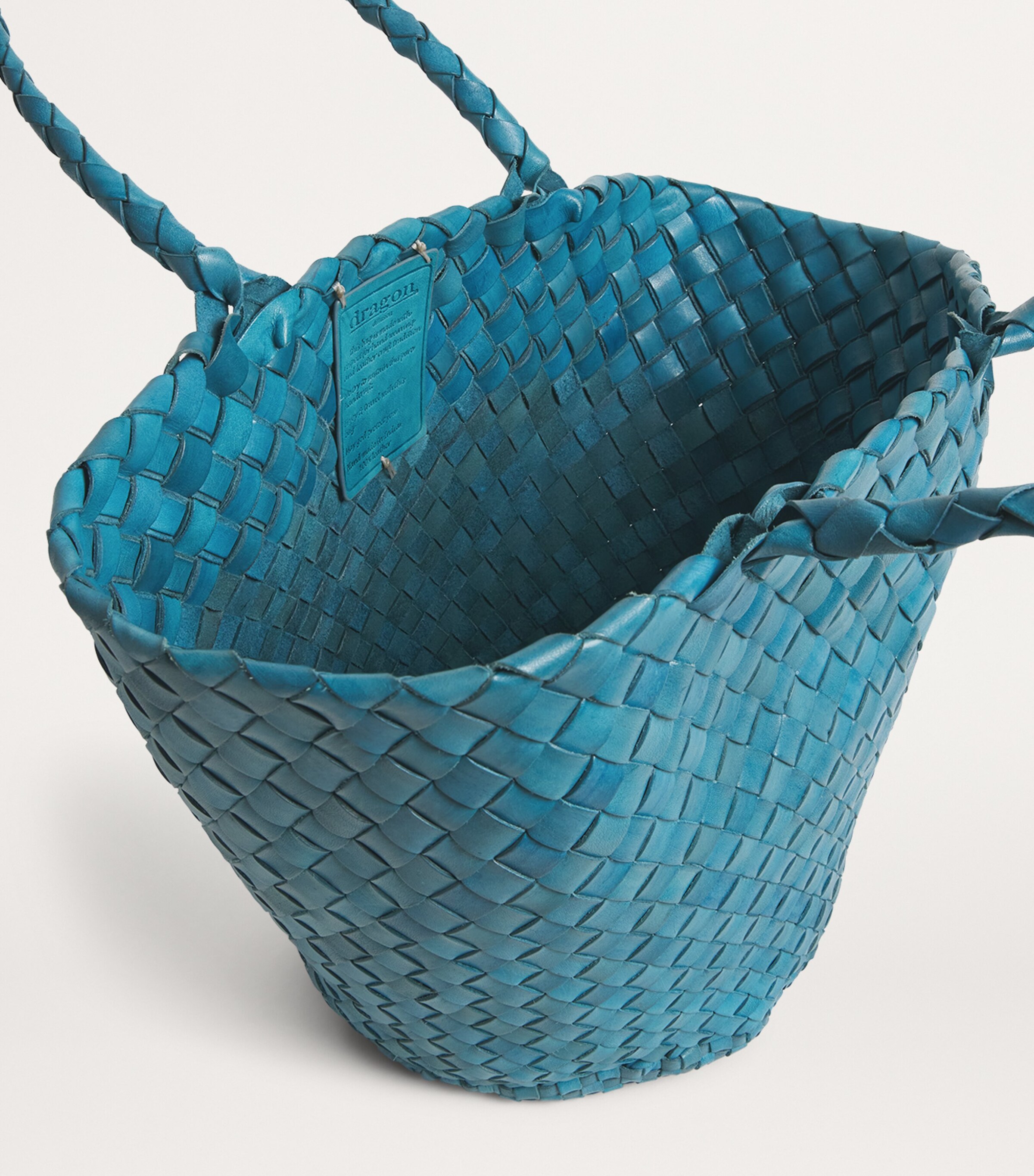 DRAGON DIFFUSION Leather Egola Tote Bag Steel Blue Image 4