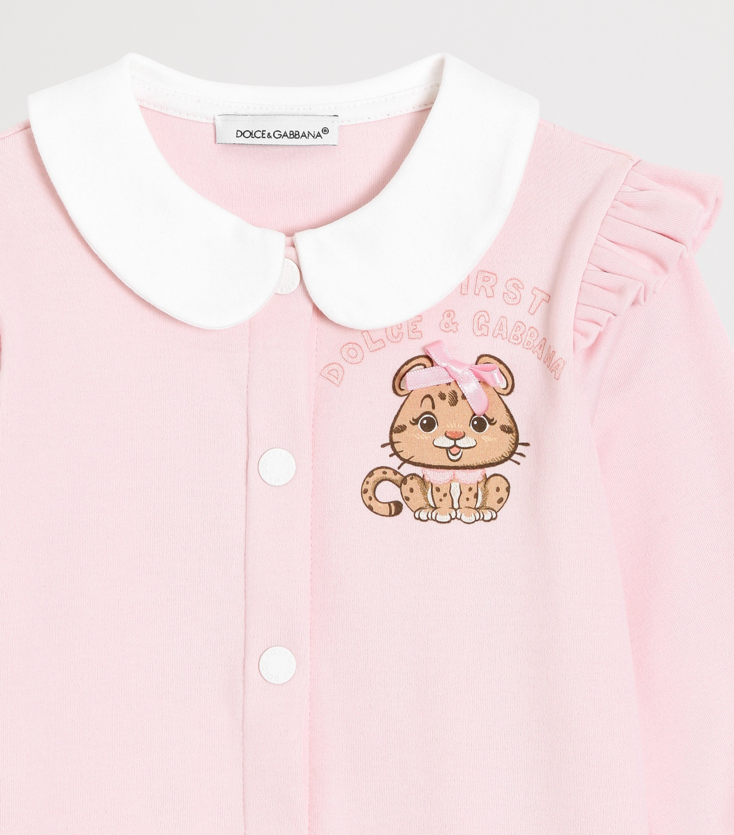 Dolce&Gabbana Kids Cotton All-In-One, Bib and Bonnet Set Combined Colour Image 4