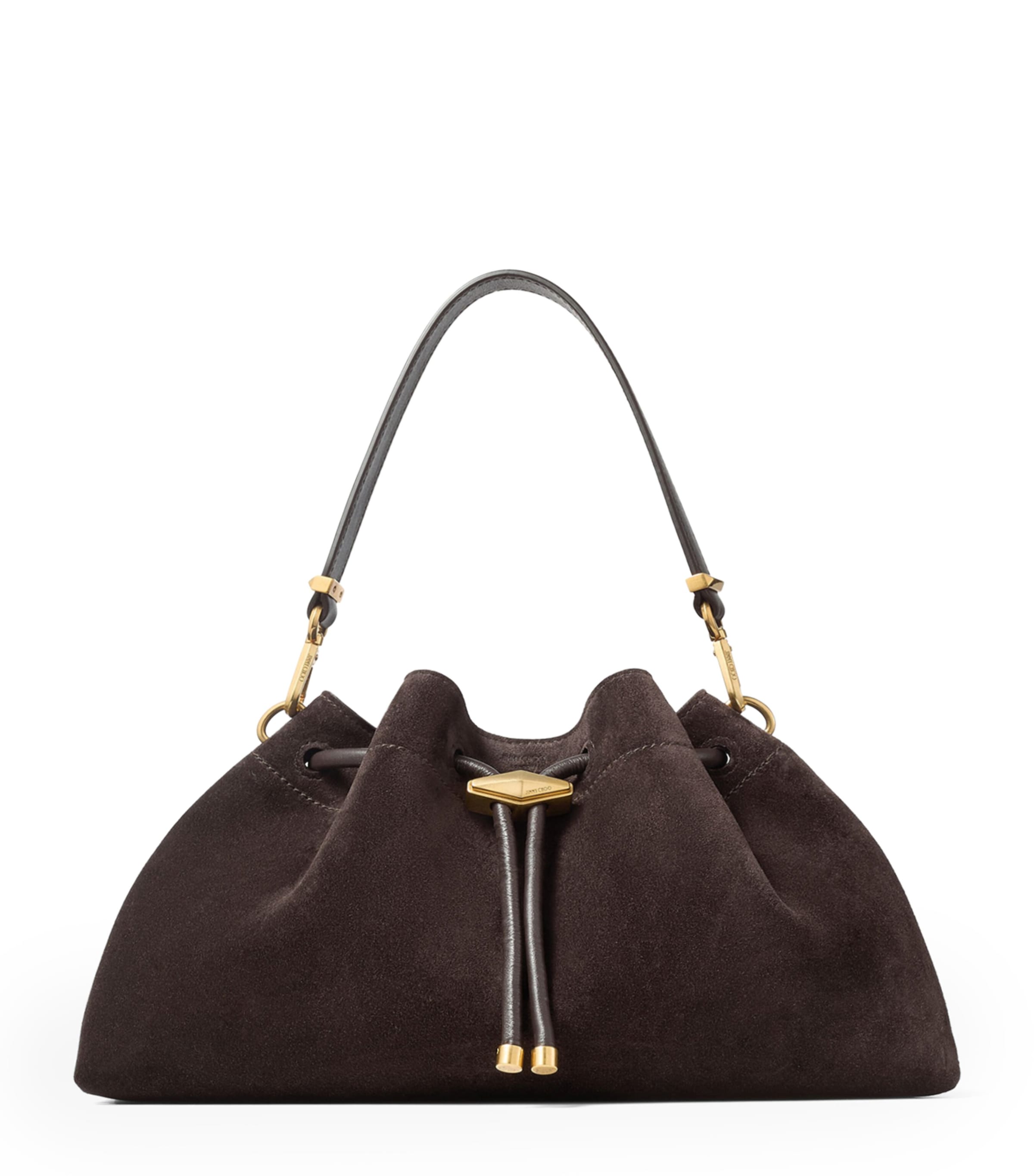 70%オフセールJIMMY CHOO NOA SHOURDER BAG JIMMY CHOO Curry Drawstring Chain Shoulder Bag Suede Leather