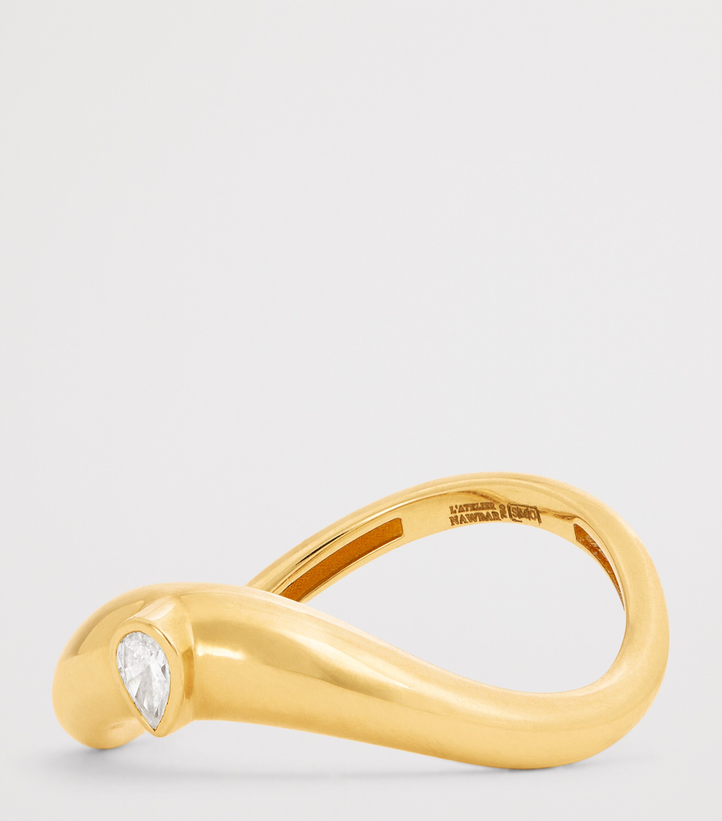 Yellow Gold and Diamond Boa Stackable Ring YELLOW GOLD Image 5