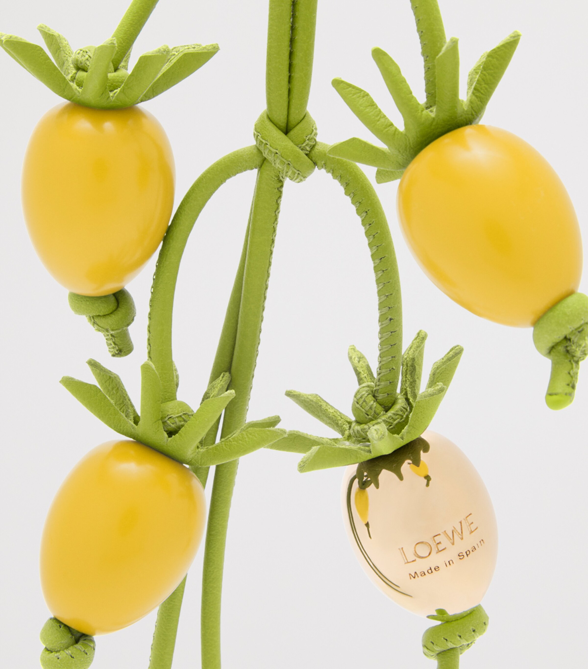 【LOEWE】Paula's Ibiza ★トマトブランチ レザーバッグチャーム Loewe Paula's Ibiza Tomato Branch-Tone, Resin And Leather