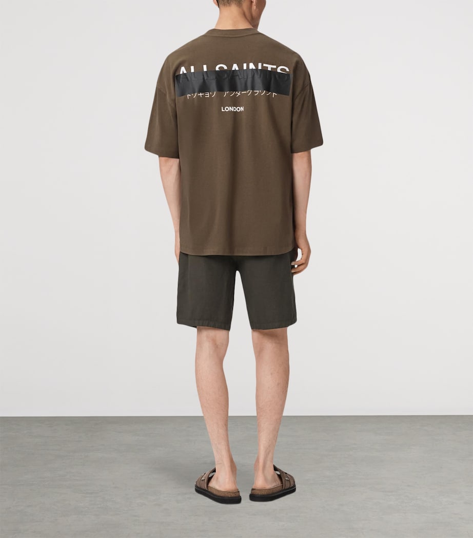 AllSaints Mens Hanbury Shorts Weathered Brown Image 6