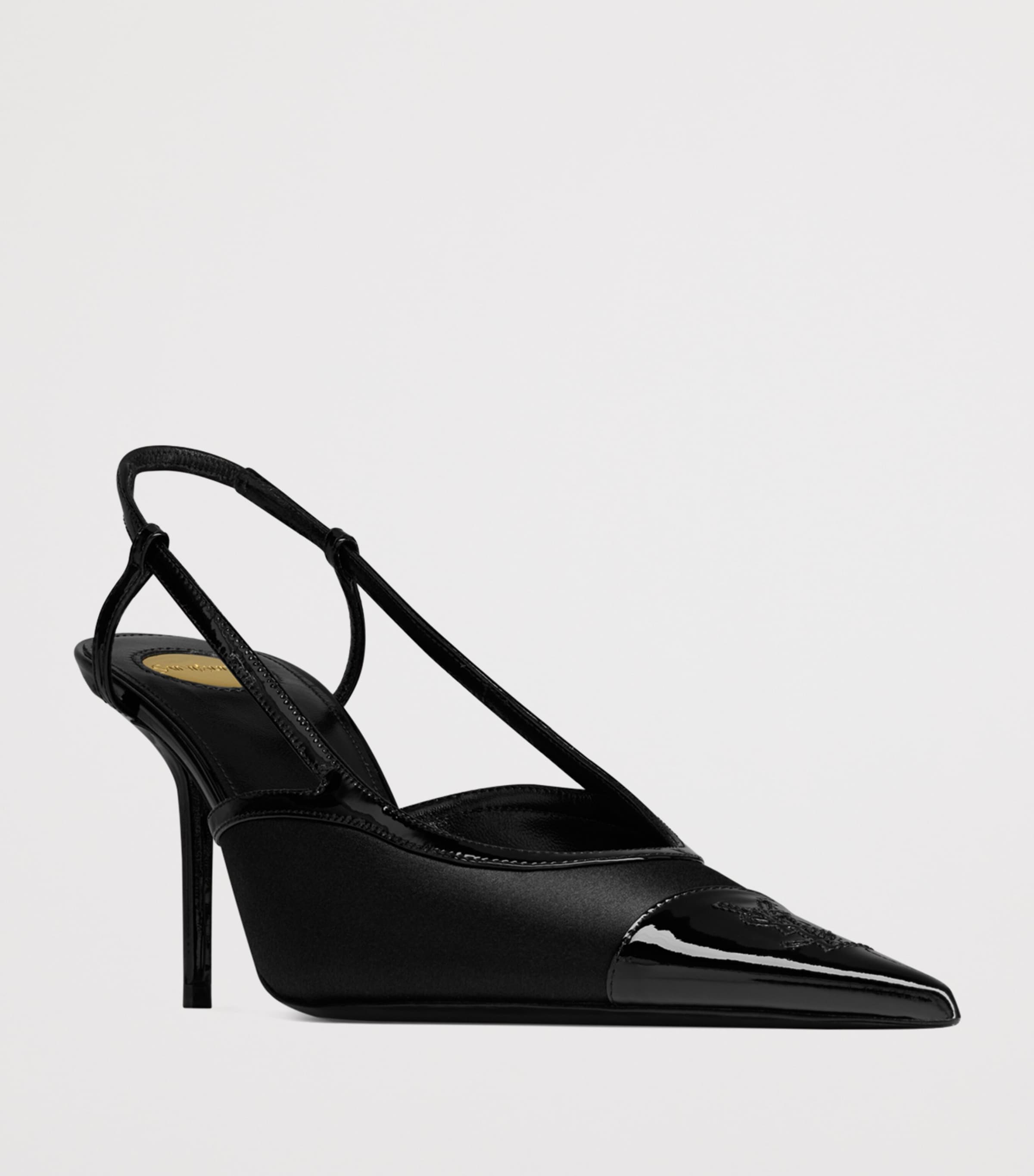 Saint Laurent Leather Renée Slingback Pumps 75 Image 2