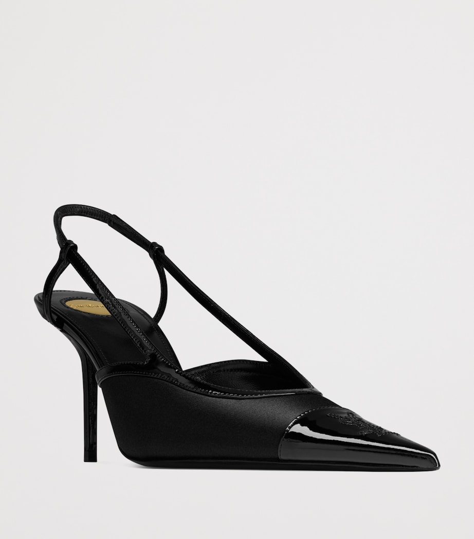Saint Laurent Leather Renée Slingback Pumps 75 Image 2