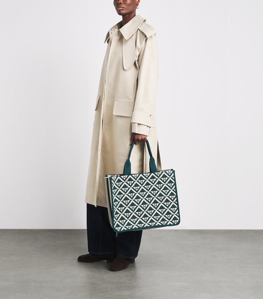Harrods Medium Geometric Tote Bag Harrods Green Image 2