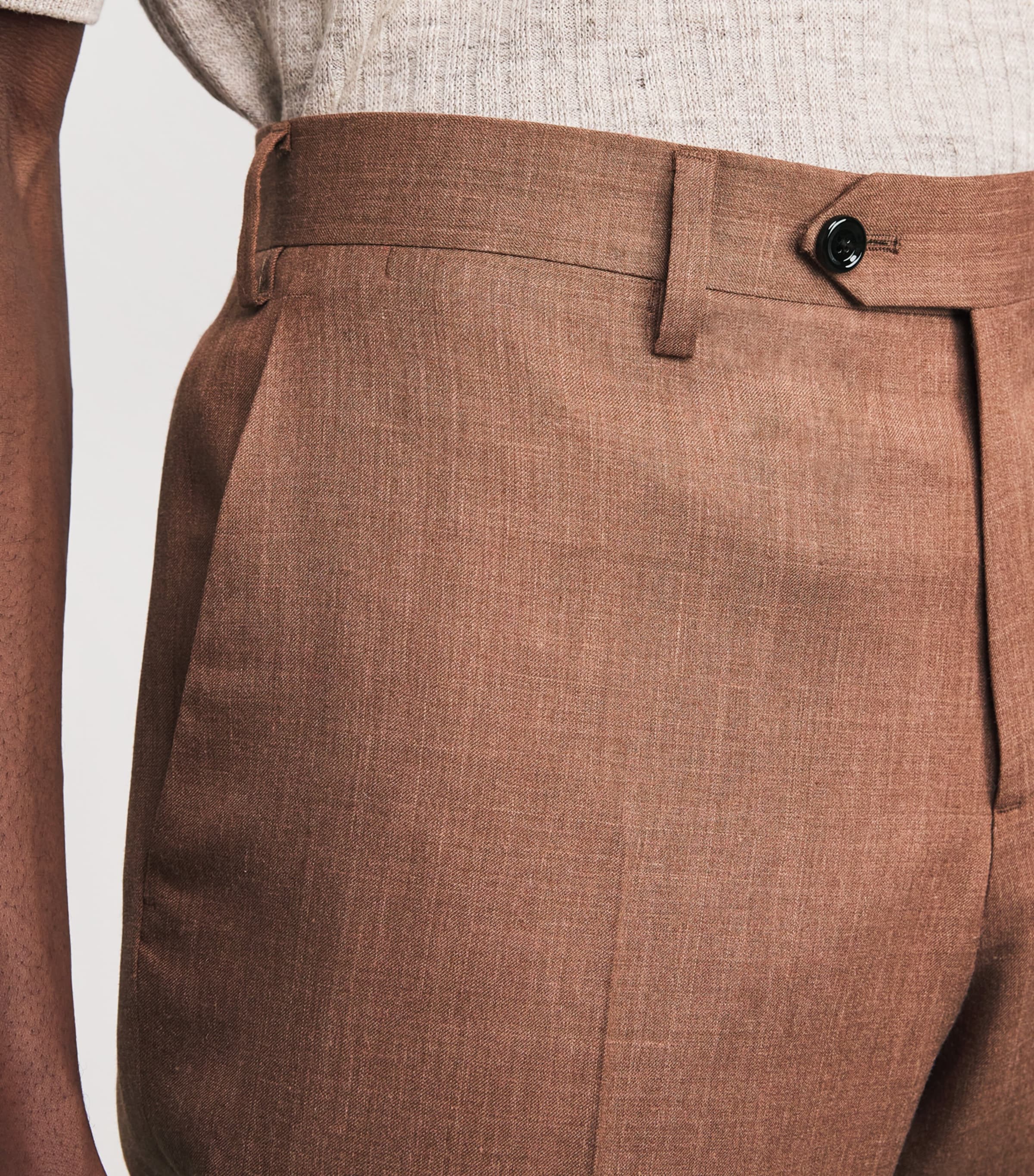 Cotton-Blend Paris Trousers 430 BROWN Image 6