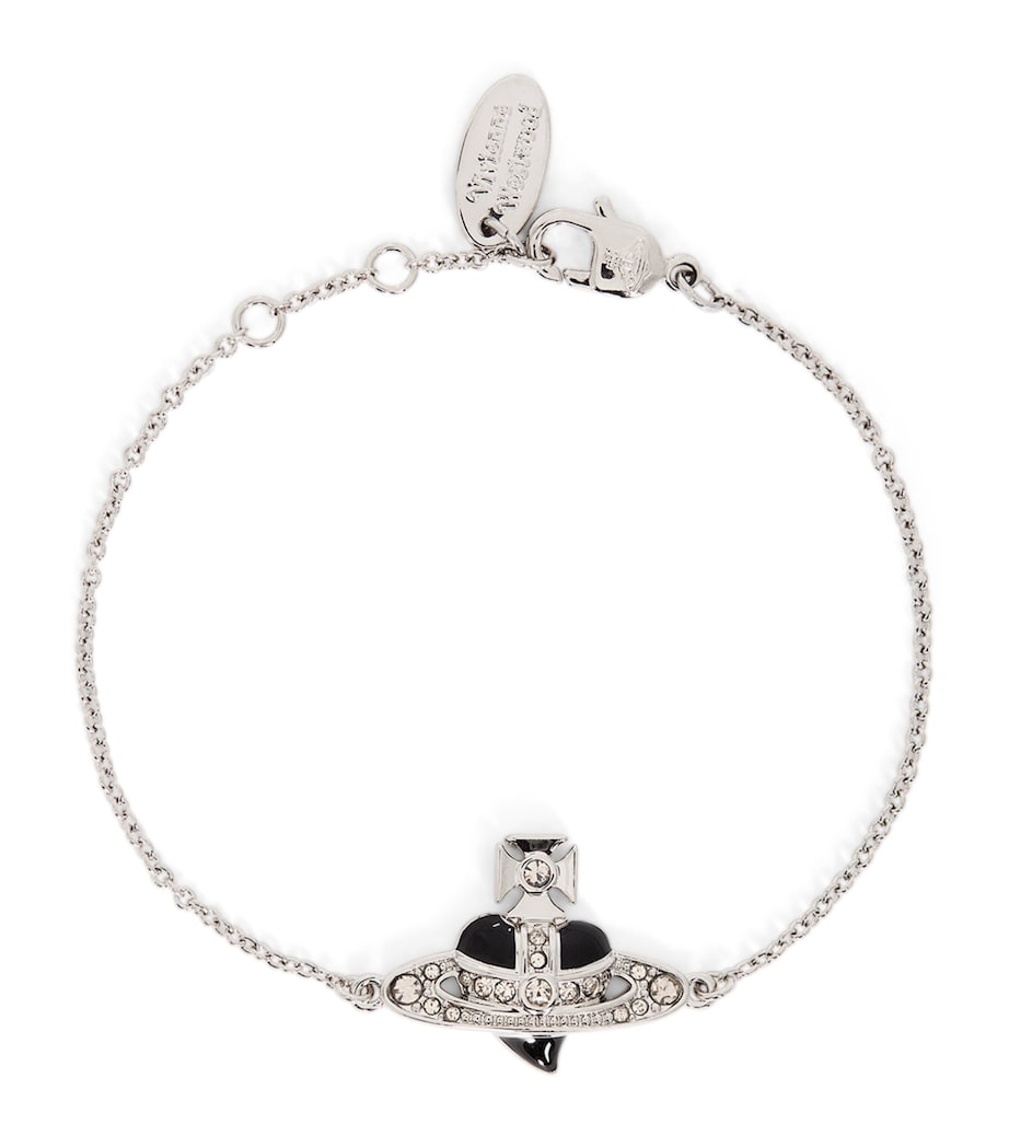 Diamante Heart Bracelet P383 PLATINUM BLACK Image 1