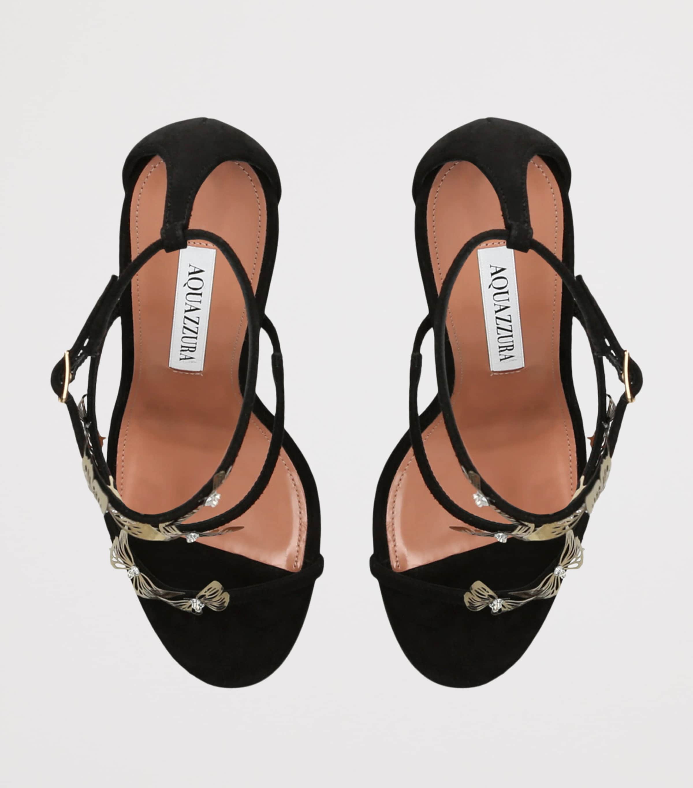 Leather Papillon Sauvage Sandals 105 BLACK Image 4