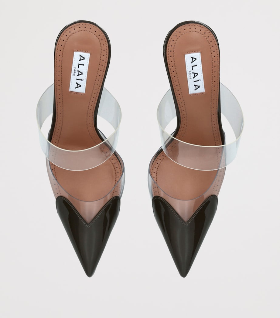 Patent Leather Le Coeur Mules 90 KHAKI Image 6