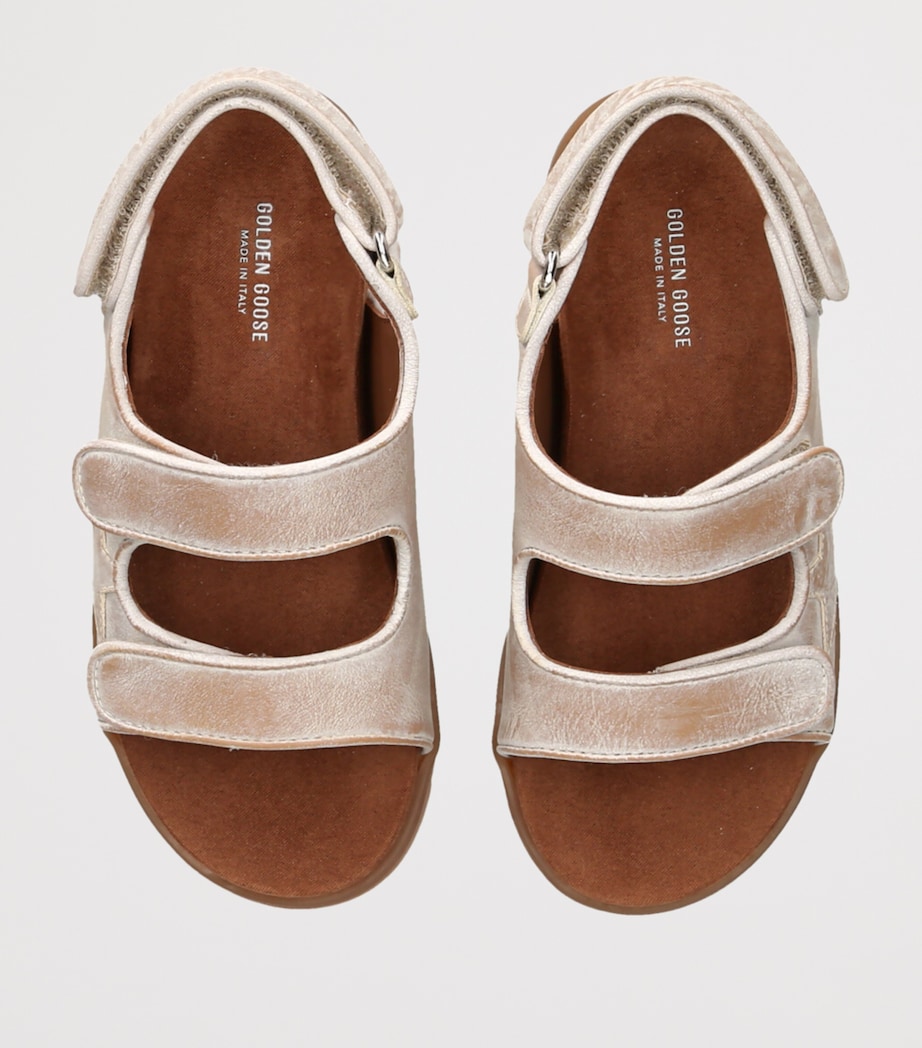 Golden Goose Leather Noa Sporty Sandals Beige Image 4