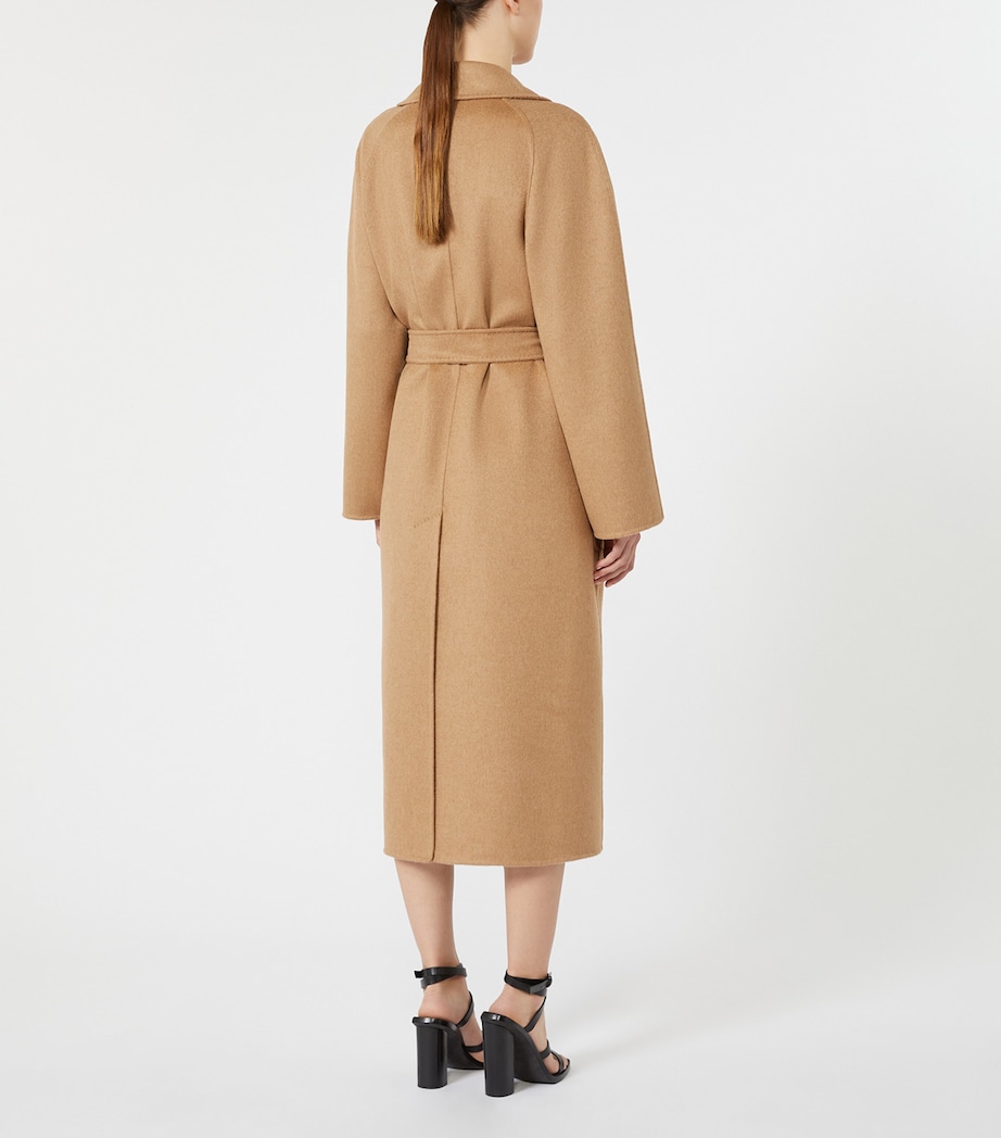 Max Mara Womens Camelwool Belted Coat Camel Image 3