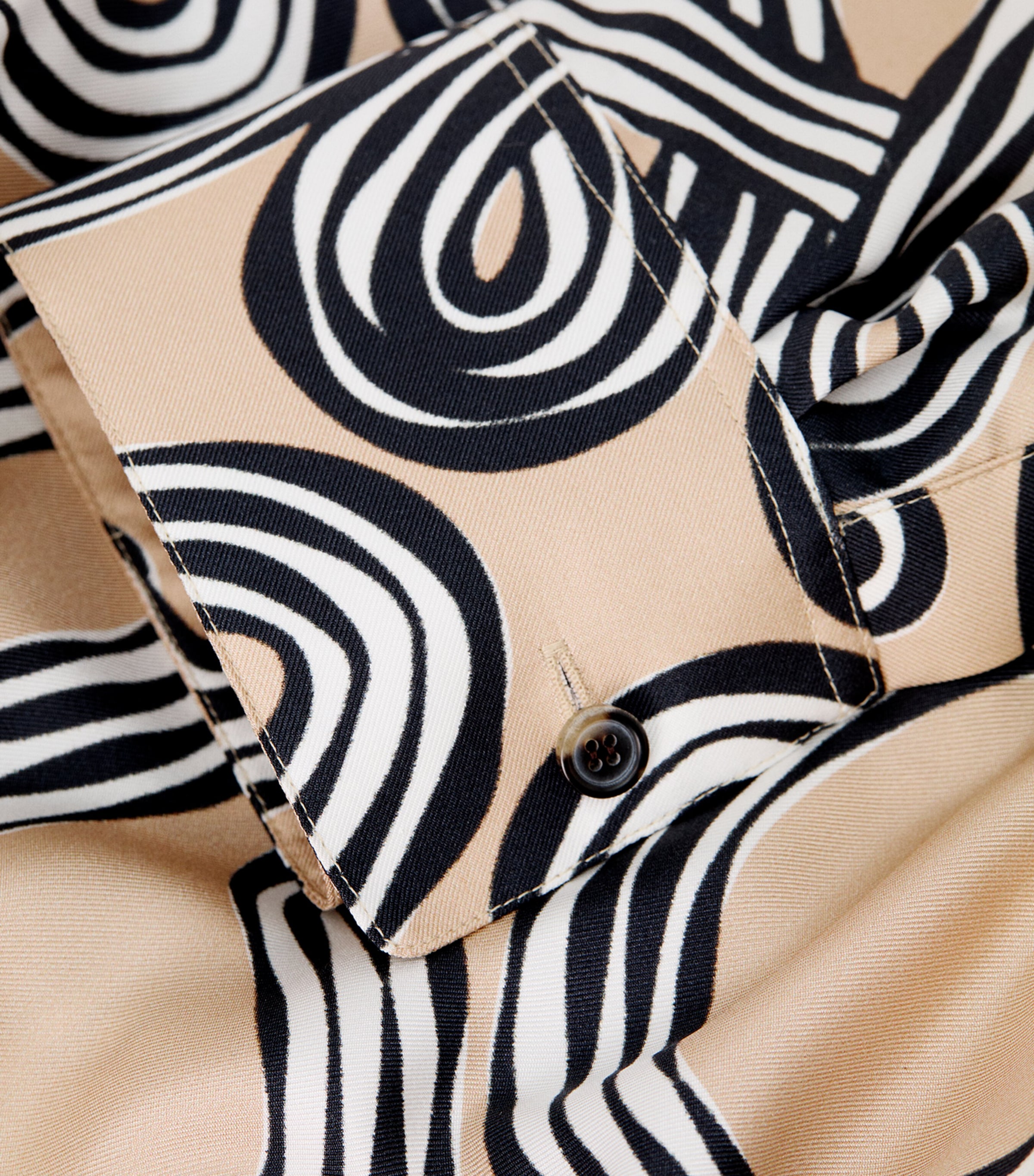 LOEWE Womens x Paula’s Ibiza Silk Twill Blouse Beige/black Image 6