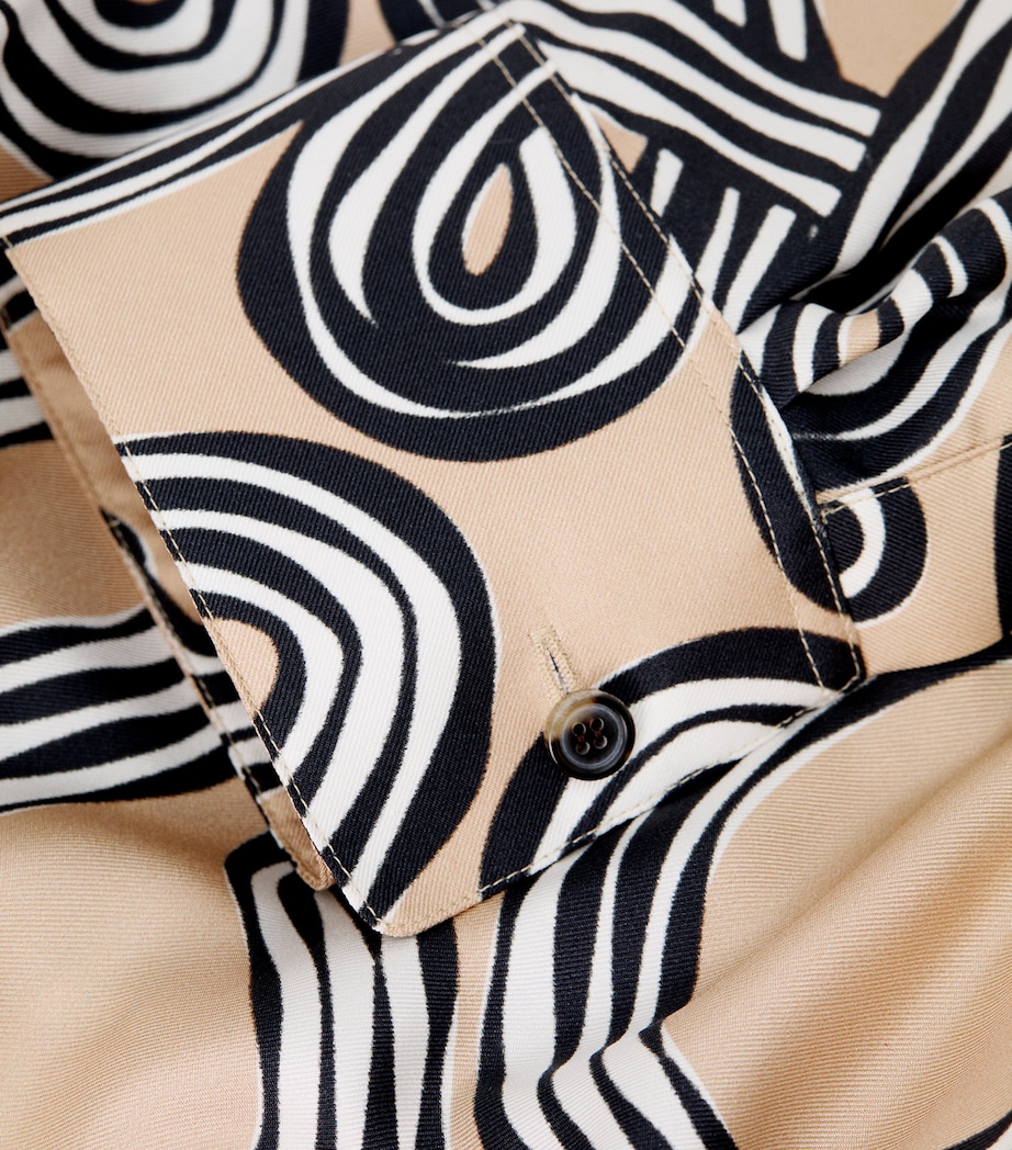 LOEWE Womens x Paula’s Ibiza Silk Twill Blouse Beige/black Image 6