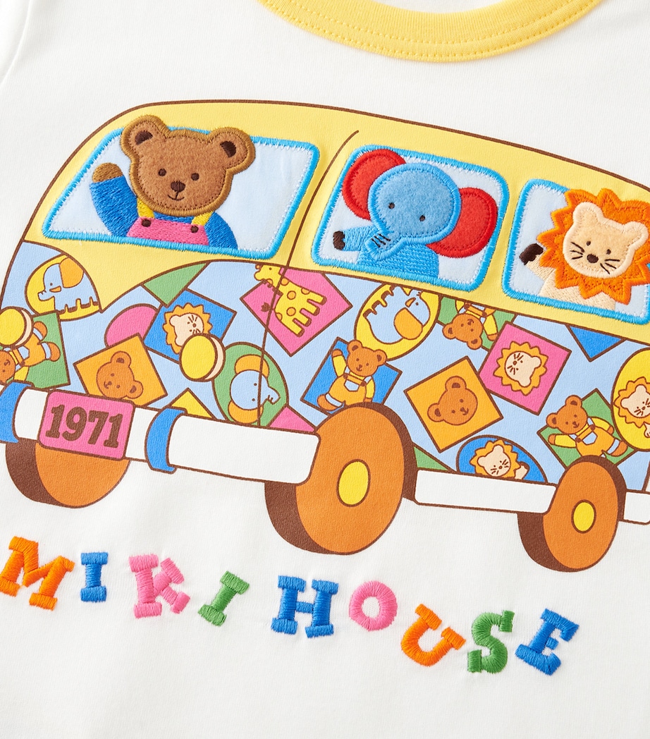Miki House Cotton Embroidered Bus T-Shirt (2-5 Years) Image 3