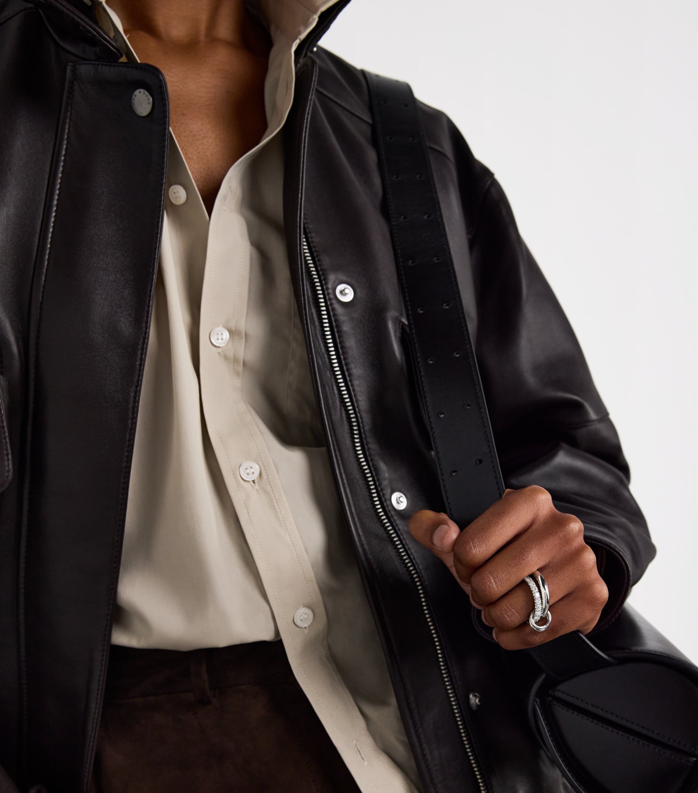 White Gold and Diamond Zodiac Virgo Ring WHITE GOLD Image 2