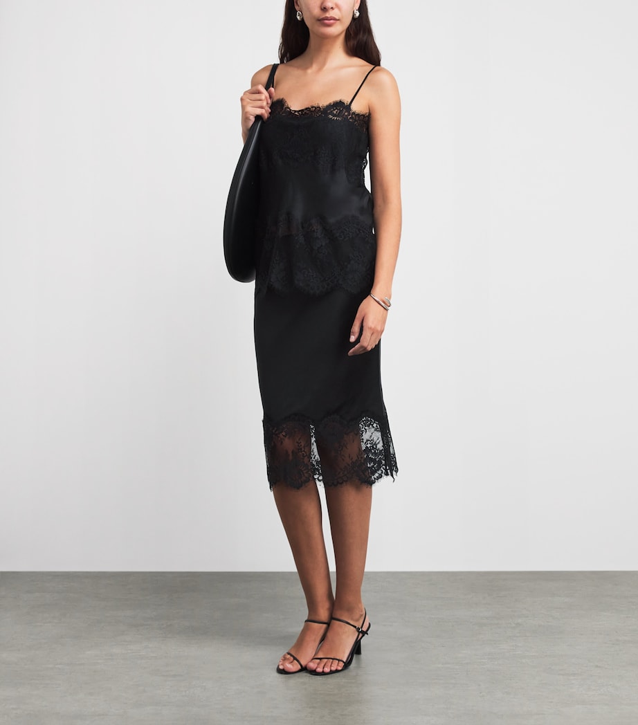Herskind Womens Lace-Detail Linnea Cami Top Black Image 2