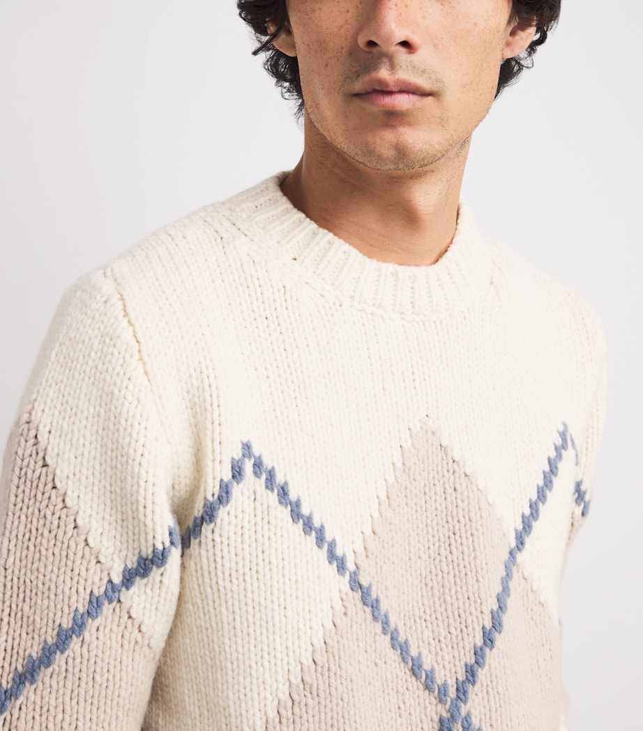 Argyle Sweater BIANCO SABBIA E DENI Image 6