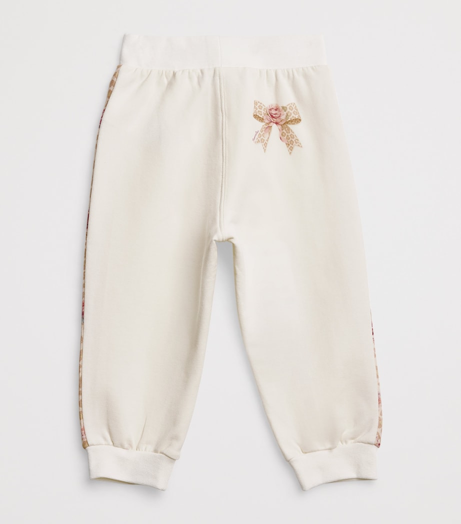 Monnalisa Stretch-Cotton Leopard Sweatpants (3-24 Months) Panna Image 2