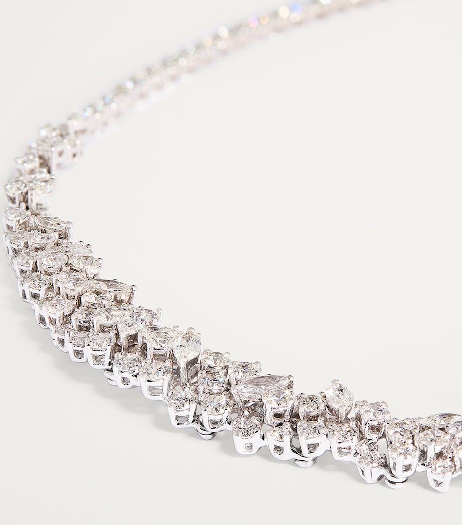 Yeprem White Gold and Diamond Y-Couture Statement Necklace White Gold Image 3