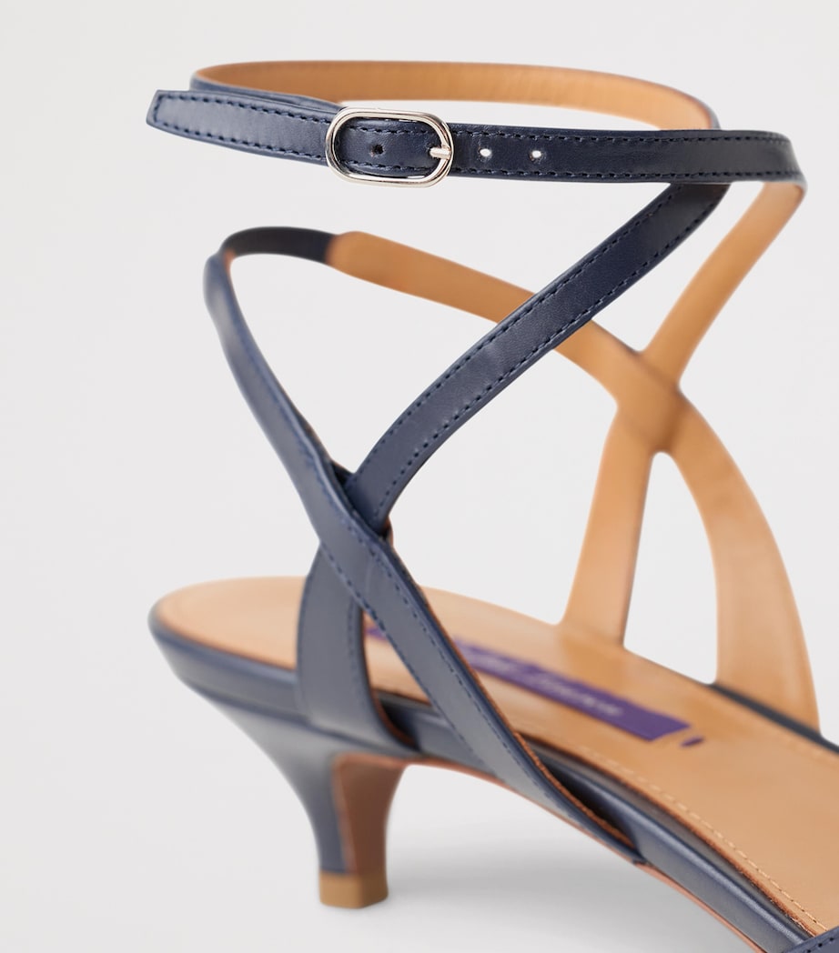 Calfskin Clarke Heeled Sandals 35 NAVY-410 Image 5