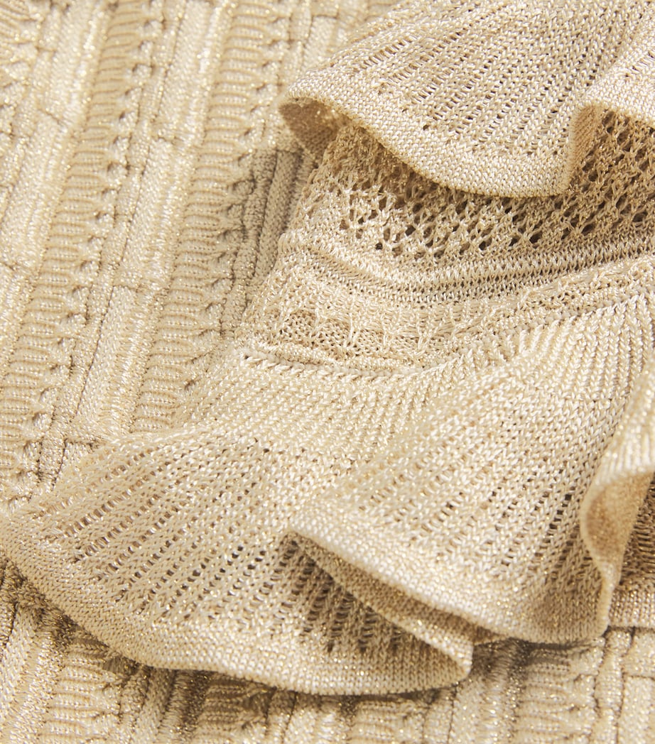 Knit Halterneck Hypnotic Top METGLD/METALLIC GOLD Image 5