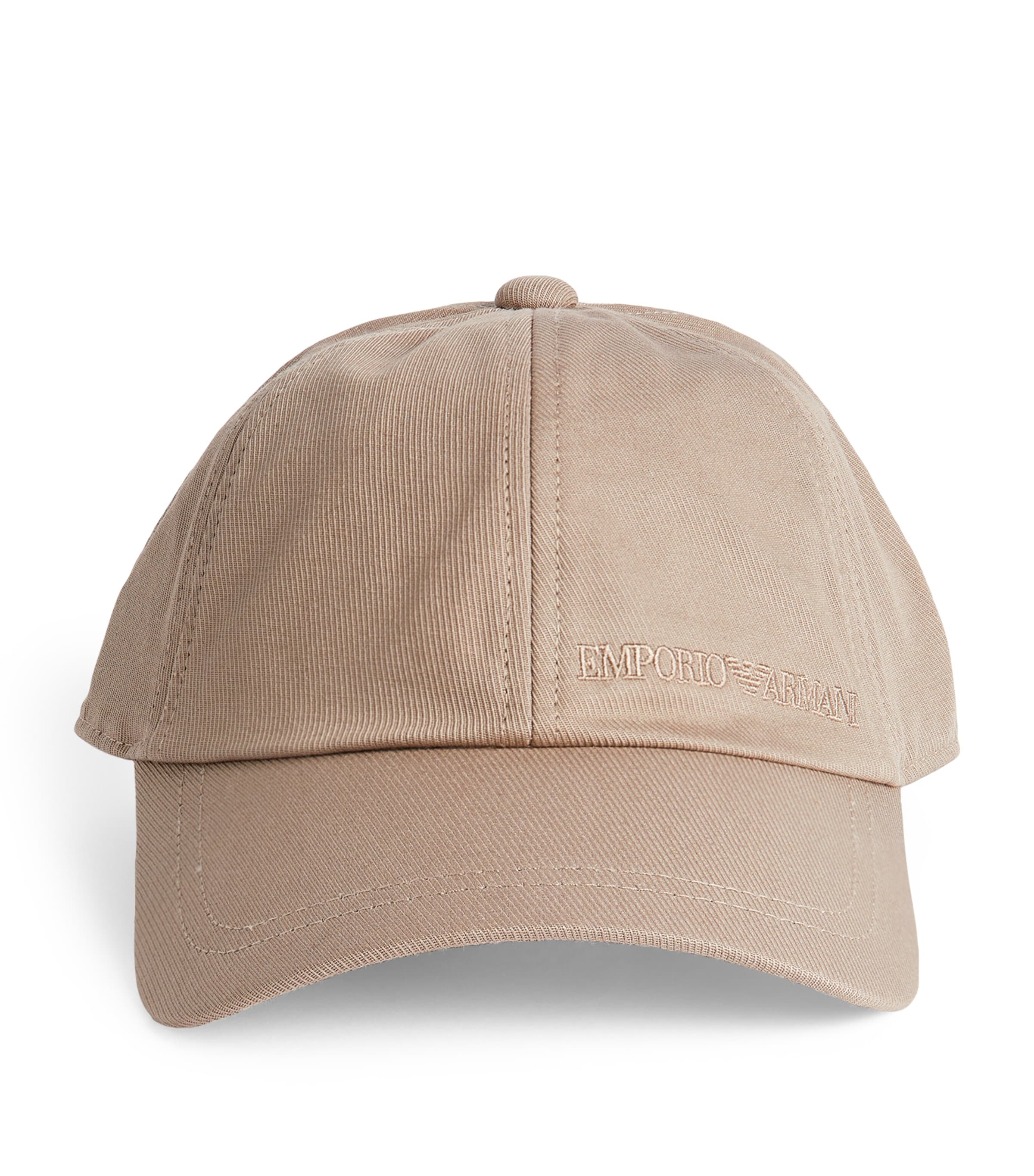 Emporio Armani Embroidered Logo Baseball Cap In Neutral