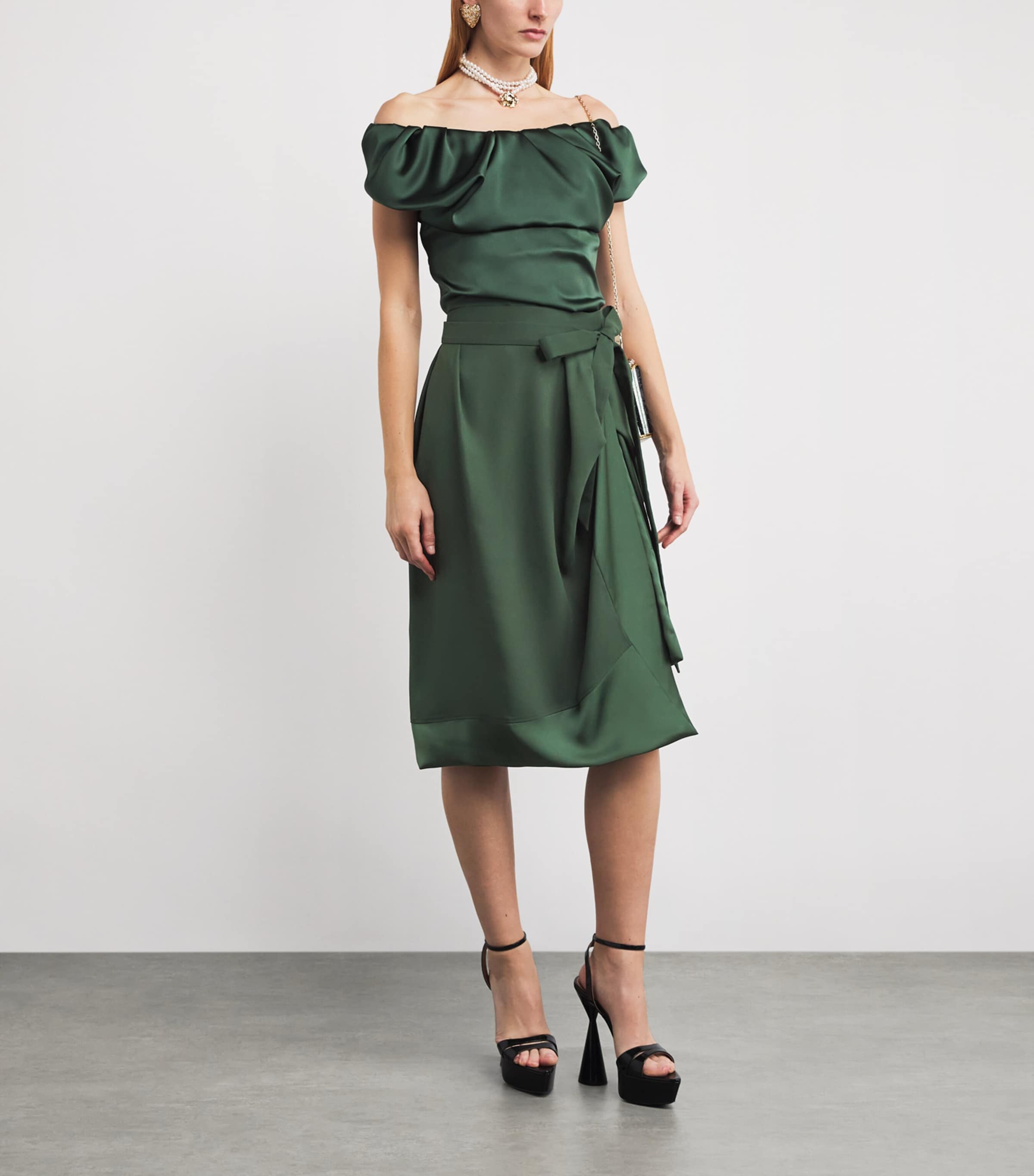 Zora Midi Skirt GREEN Image 2