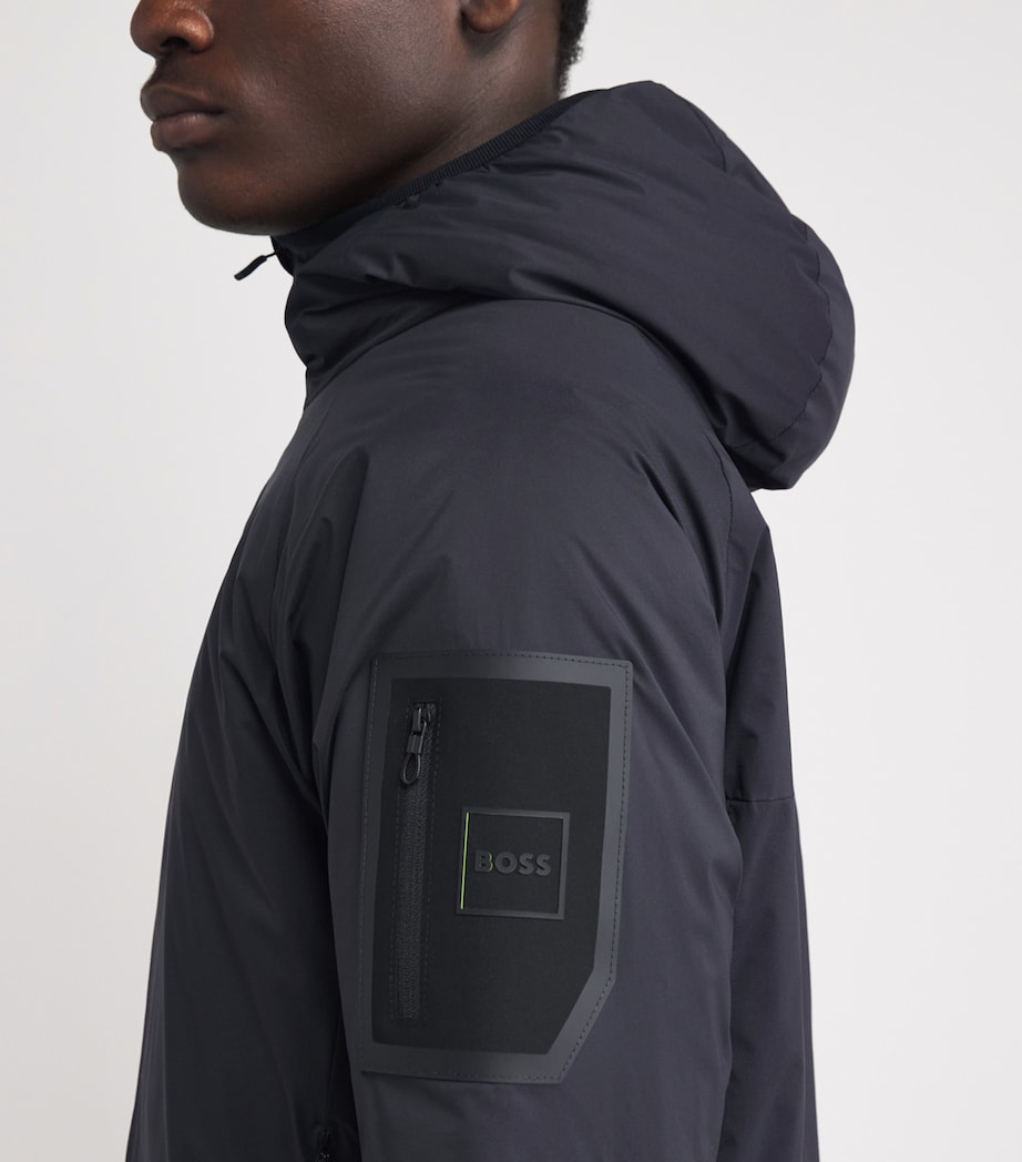 BOSS Mens Water-Repellent Padded Jacket Dark Image 3