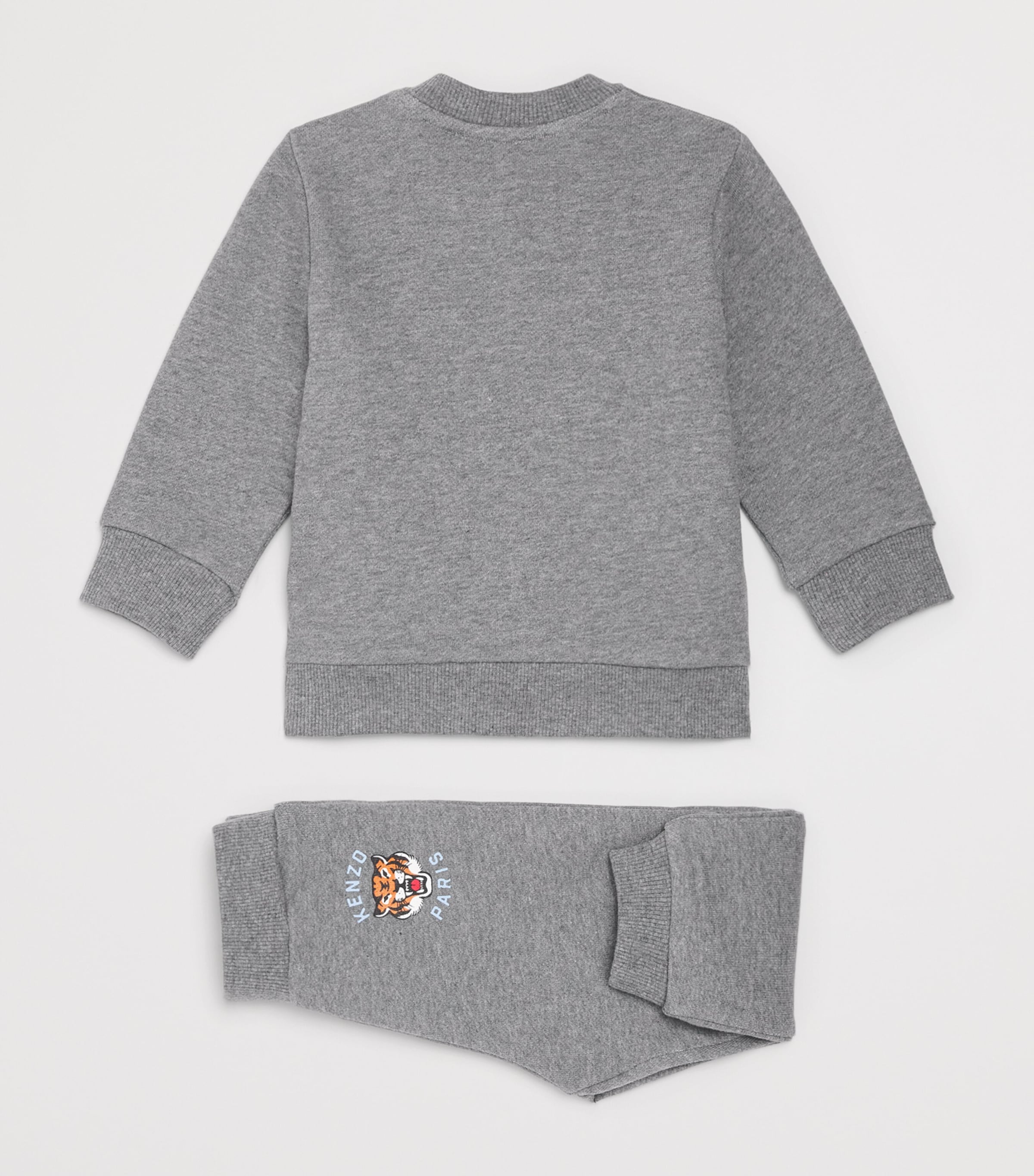 Kenzo Kids Tiger Logo Sweatshirt and Sweatpants Set (6 Months-4 Years) Grey Marl Image 2