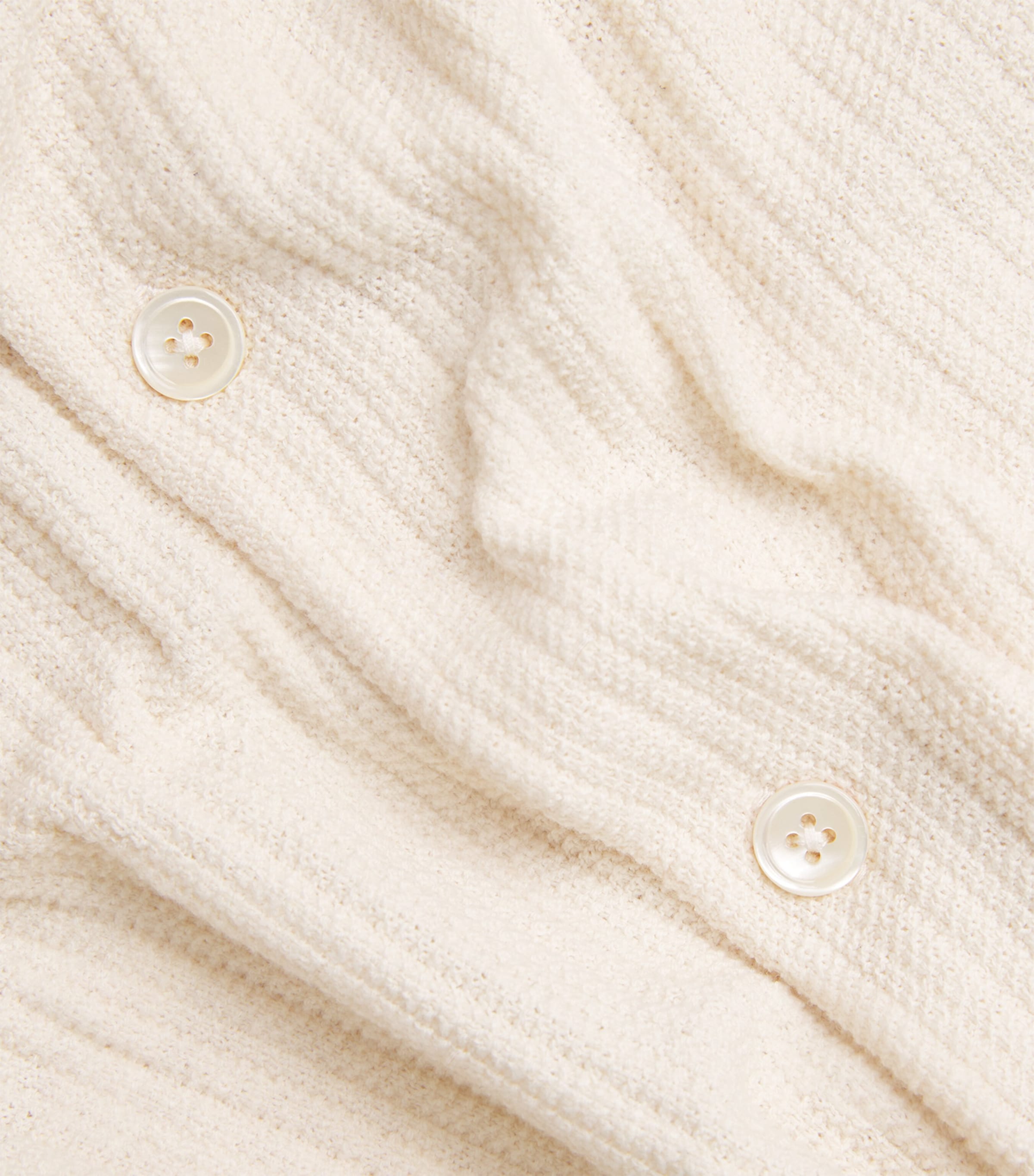 Organic Cotton Nolan Button-Up Polo Shirt ECRU 020 Image 5