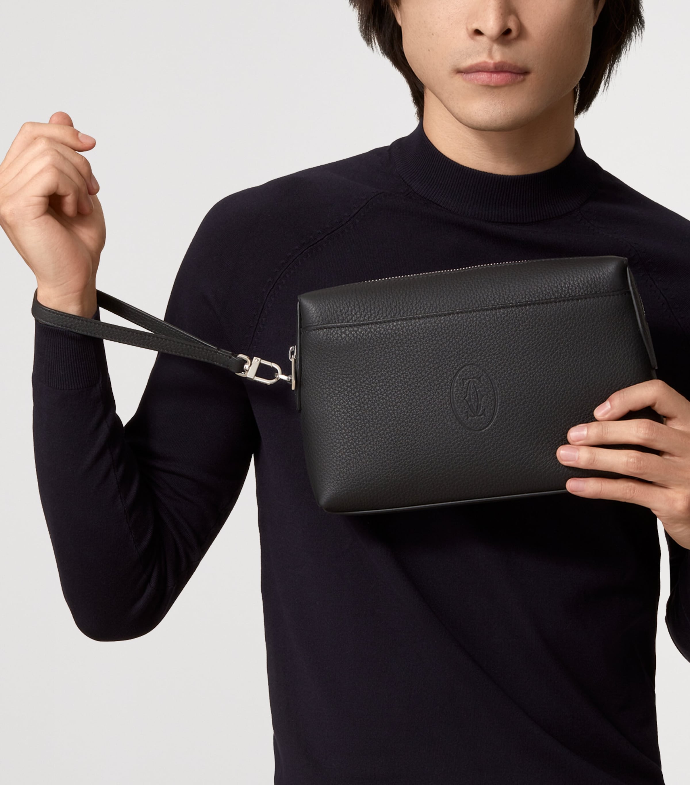 Cartier Small Calfskin Must de Cartier Pouch Black Image 2
